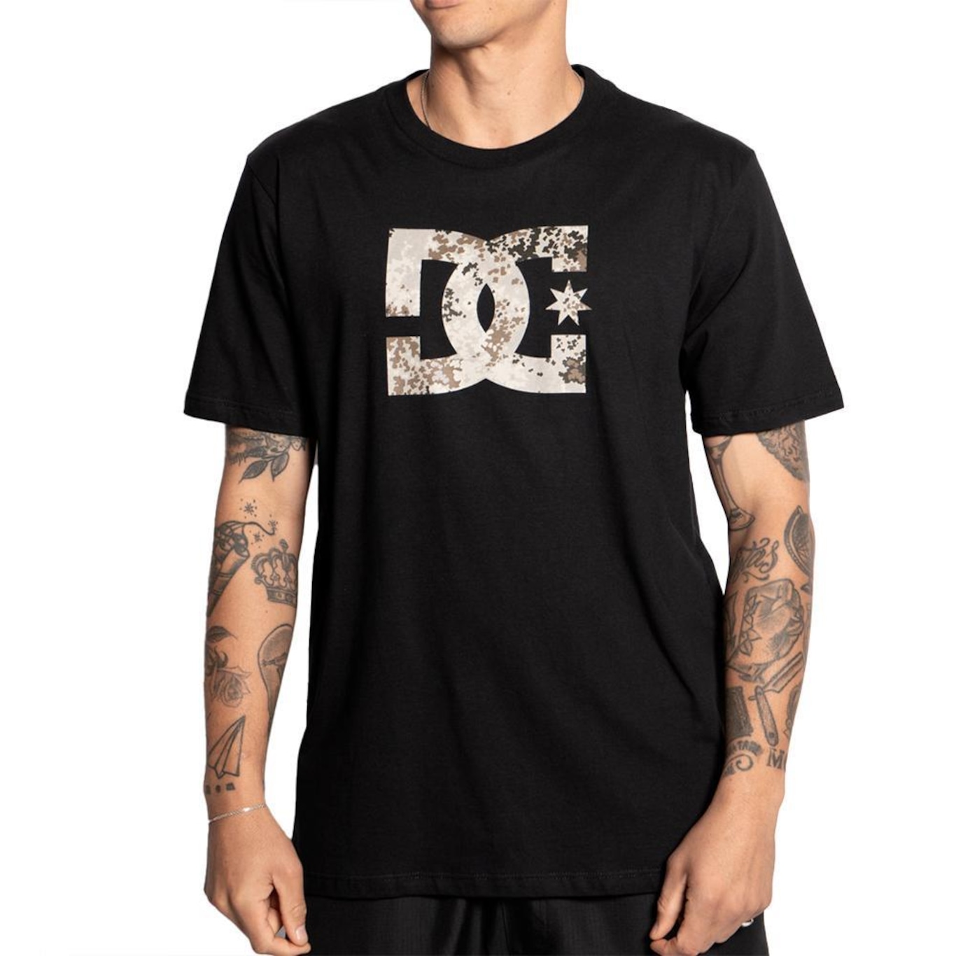 Camiseta Dc Shoes New Camo Star Fill Plus Size Sm25 - Masculina - Foto 1