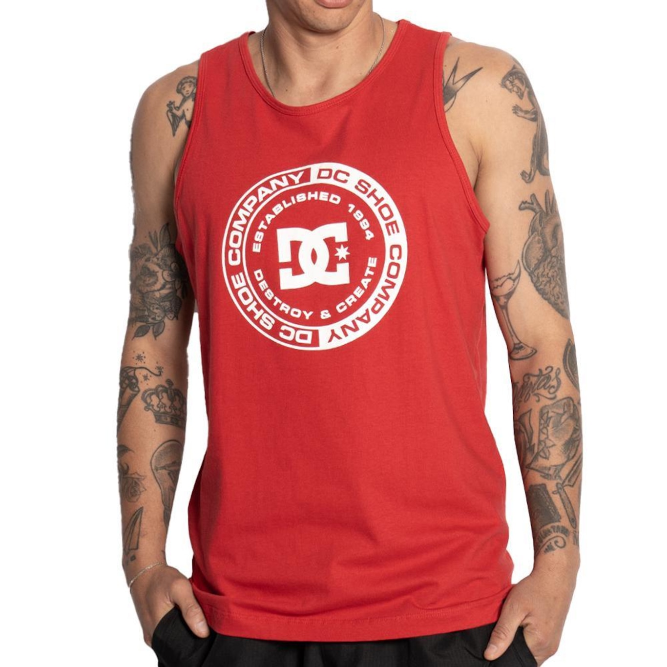 Camiseta Regata Dc Shoes Dc Corpo - Masculina - Foto 1