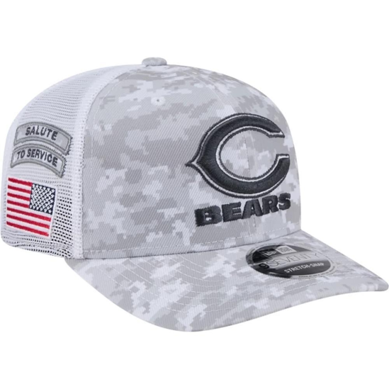 Boné Aba Curva New Era 970 Chicago Bears Salute To Service - Snapback - Adulto - Foto 4