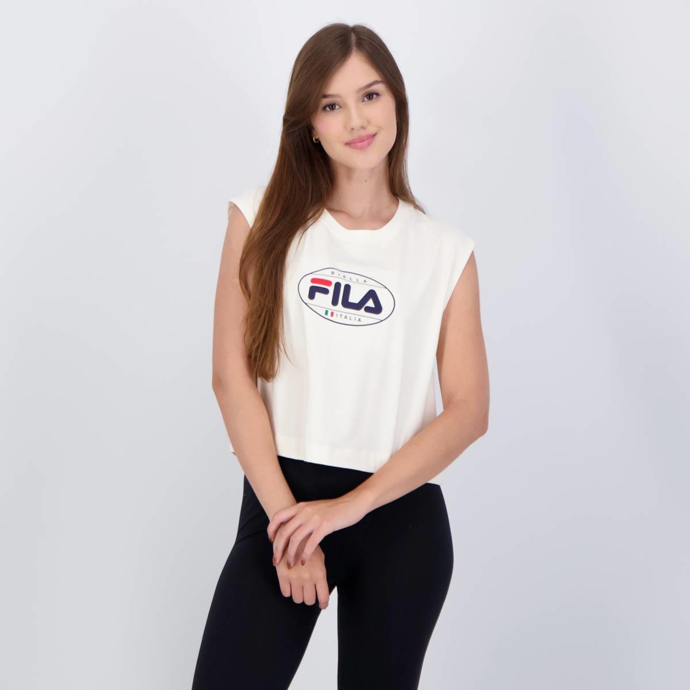 Camiseta Regata Fila Biella Italia - Feminina - Foto 1