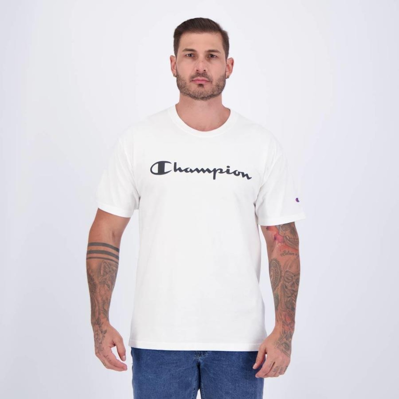 Camiseta Champion Scritp One - Masculina - Foto 1