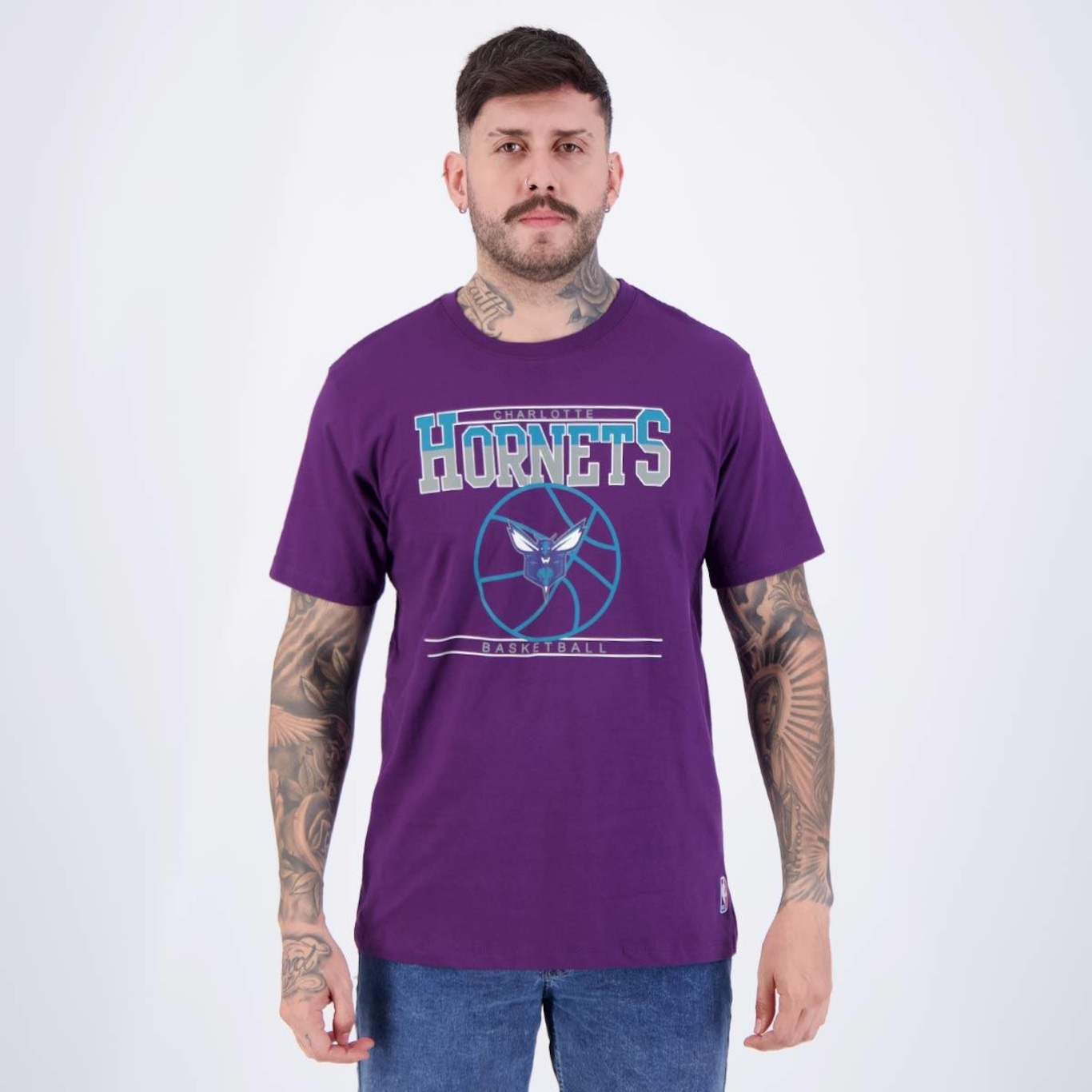 Camiseta Nba Box Out Charlotte Hornets - Masculina - Foto 1