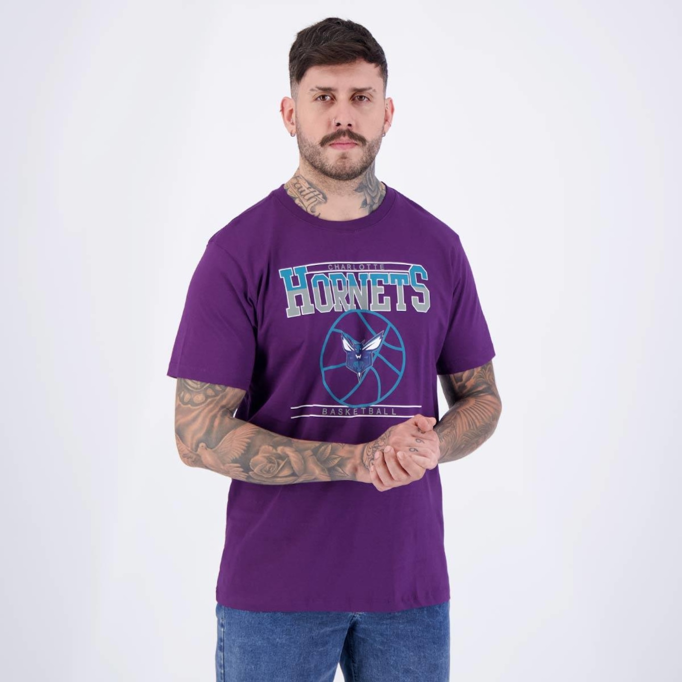 Camiseta Nba Box Out Charlotte Hornets - Masculina - Foto 2