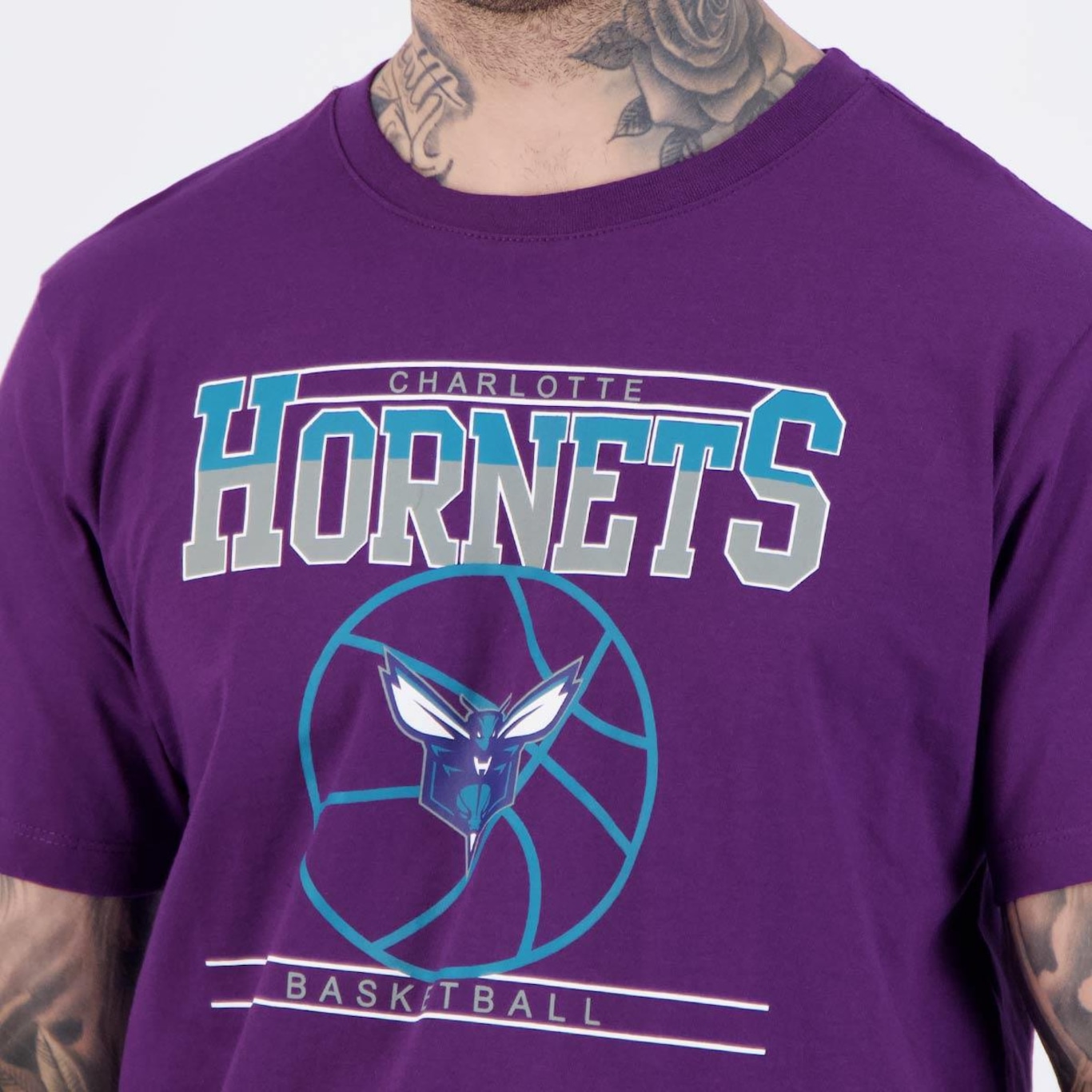 Camiseta Nba Box Out Charlotte Hornets - Masculina - Foto 5