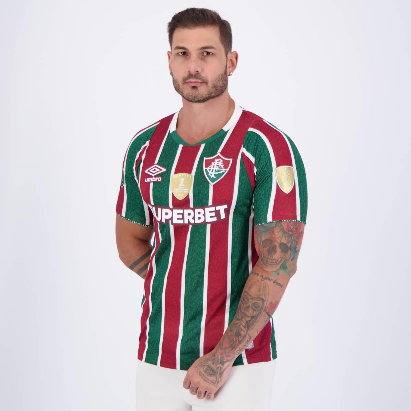 Camisa do Fluminense I 2024 Umbro Fc Patch Libertadores - Masculina - Foto 3