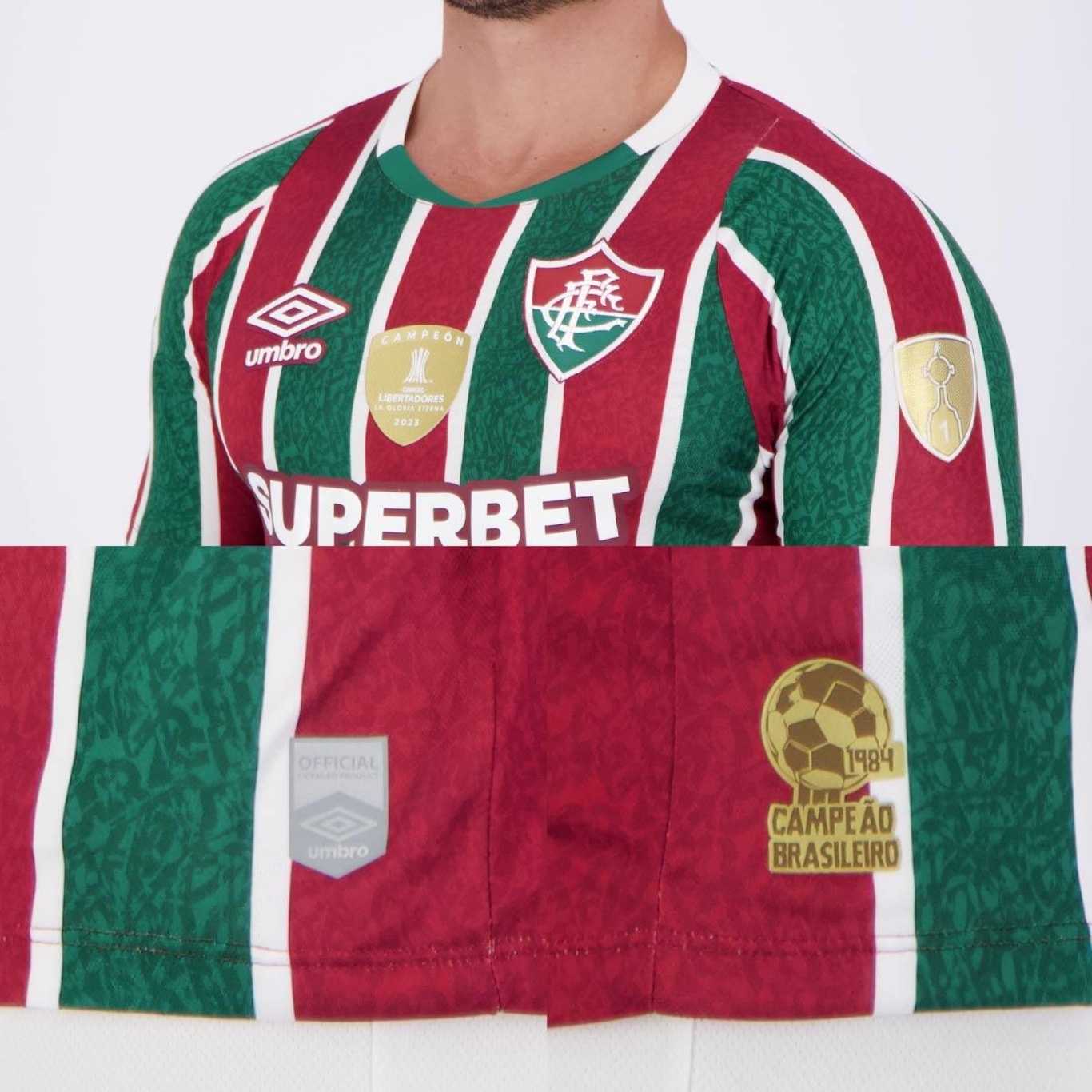 Camisa do Fluminense I 2024 Umbro Fc Patch Libertadores - Masculina - Foto 5