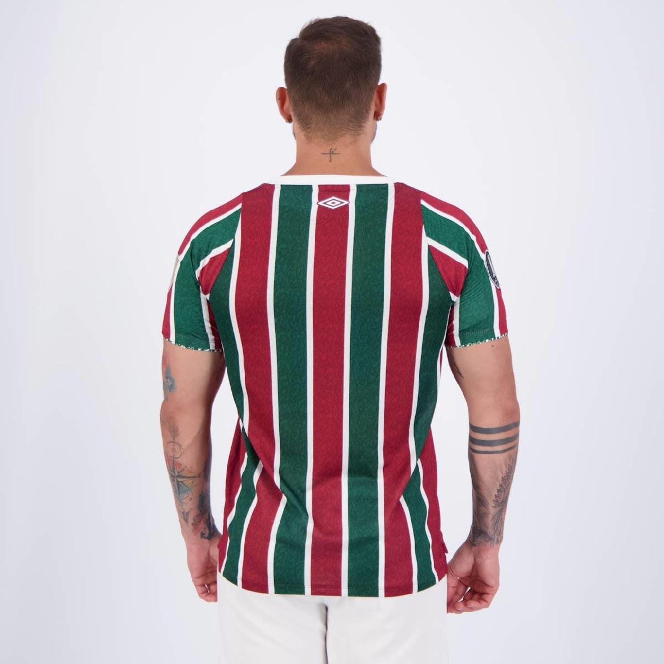 Camisa do Fluminense I 2024 Umbro Jogador com Patrocínio e Patch Libertadores - Masculina - Foto 4