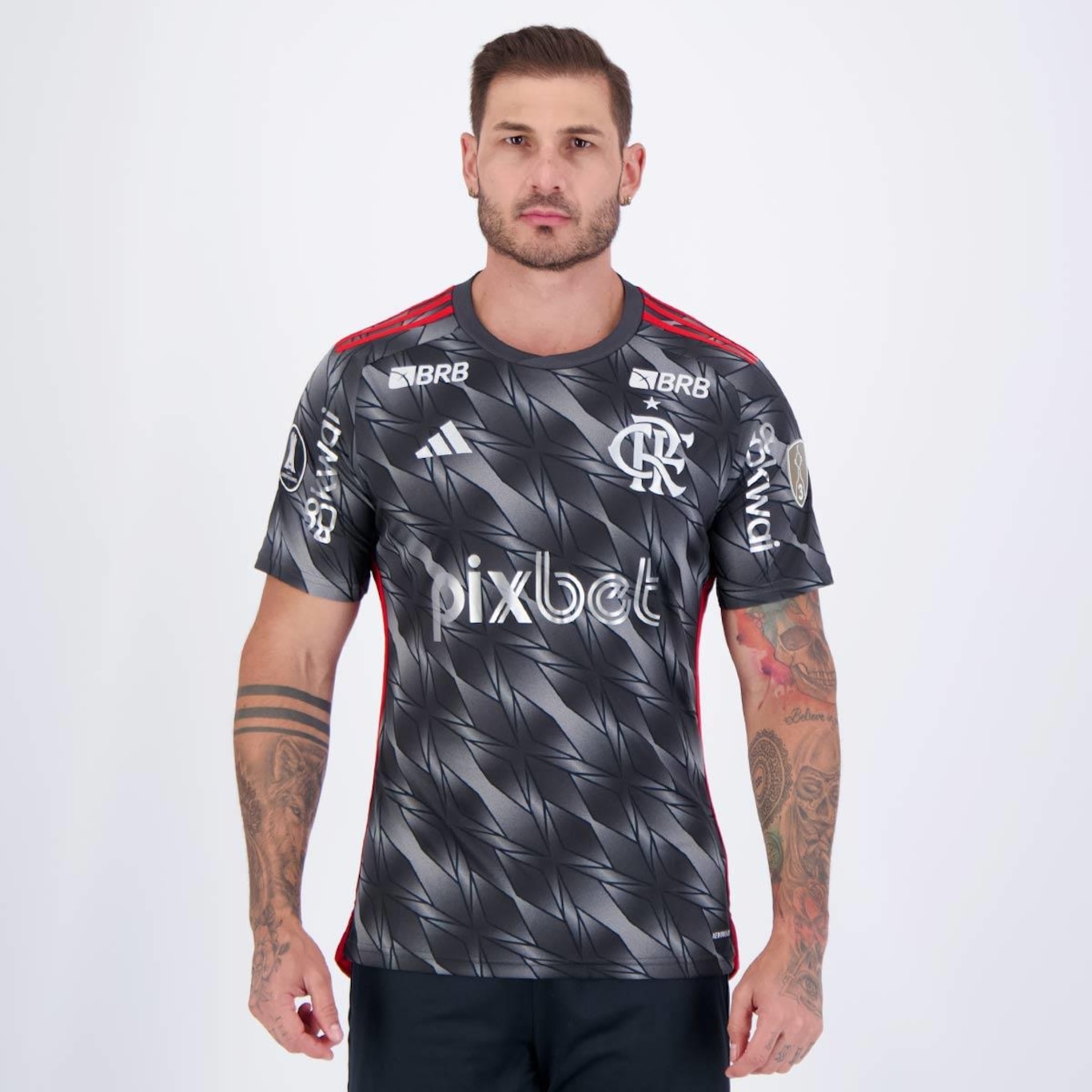 Camisa do Flamengo Iii 2024 adidas Patch Libertadores - Masculina - Foto 1