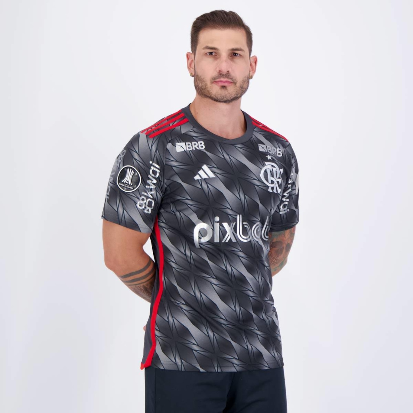 Camisa do Flamengo Iii 2024 adidas Patch Libertadores - Masculina - Foto 2