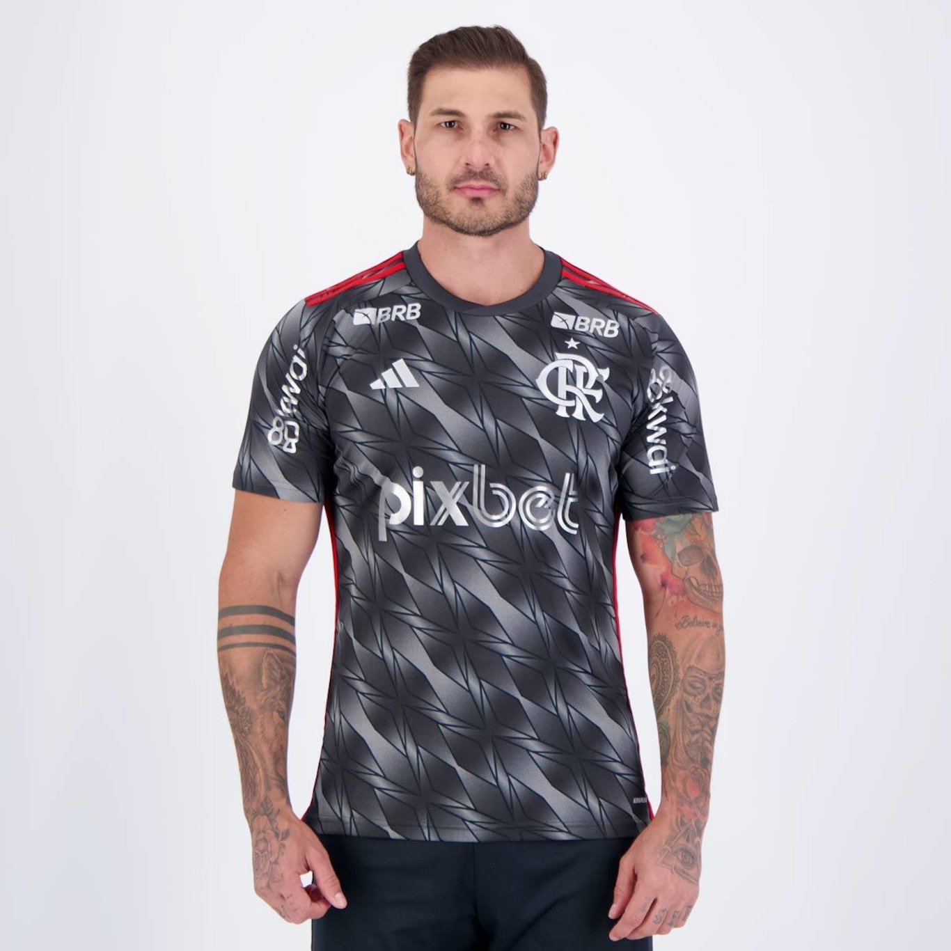 Camisa do Flamengo Iii 2024 adidas com Patrocínio - Masculina - Foto 1