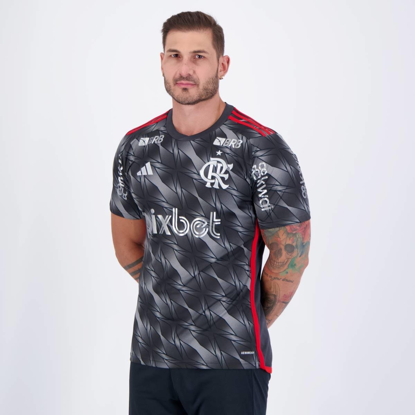 Camisa do Flamengo Iii 2024 adidas com Patrocínio - Masculina - Foto 3