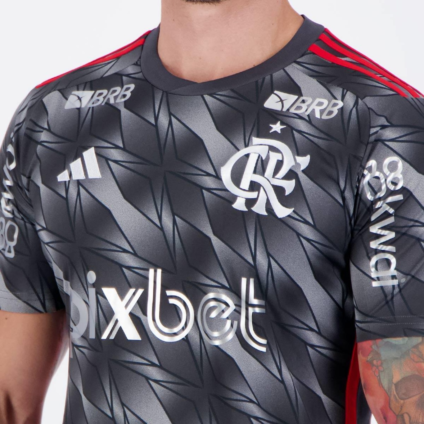 Camisa do Flamengo Iii 2024 adidas com Patrocínio - Masculina - Foto 5