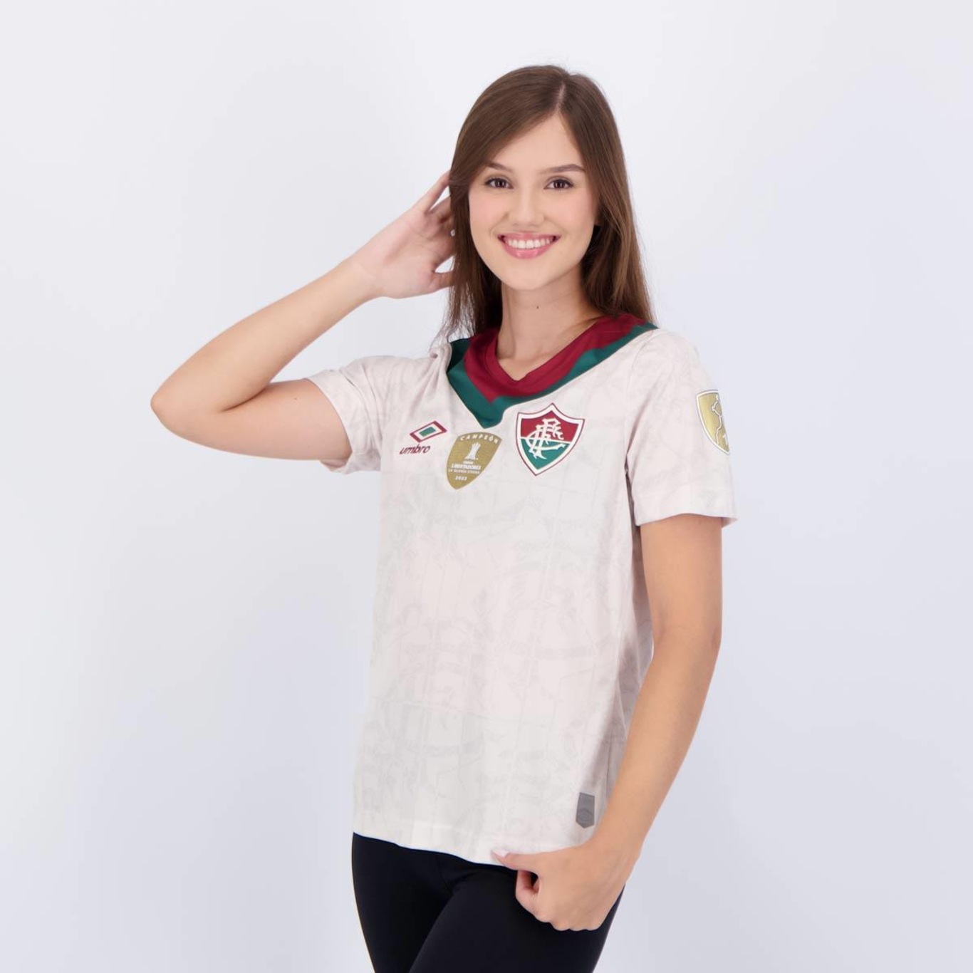 Camisa do Fluminense Iii 2024 Umbro Patch Libertadores - Feminina - Foto 3