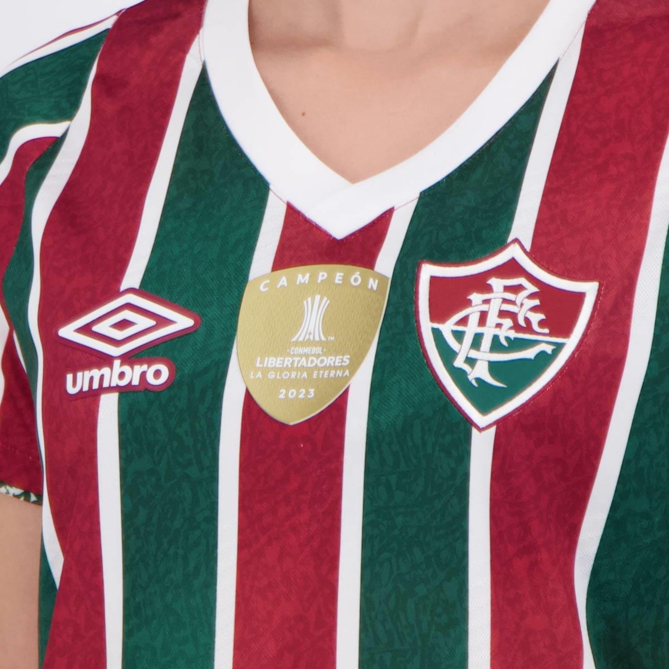 Camisa do Fluminense I 2024 Umbro Patch Libertadores - Feminina - Foto 5