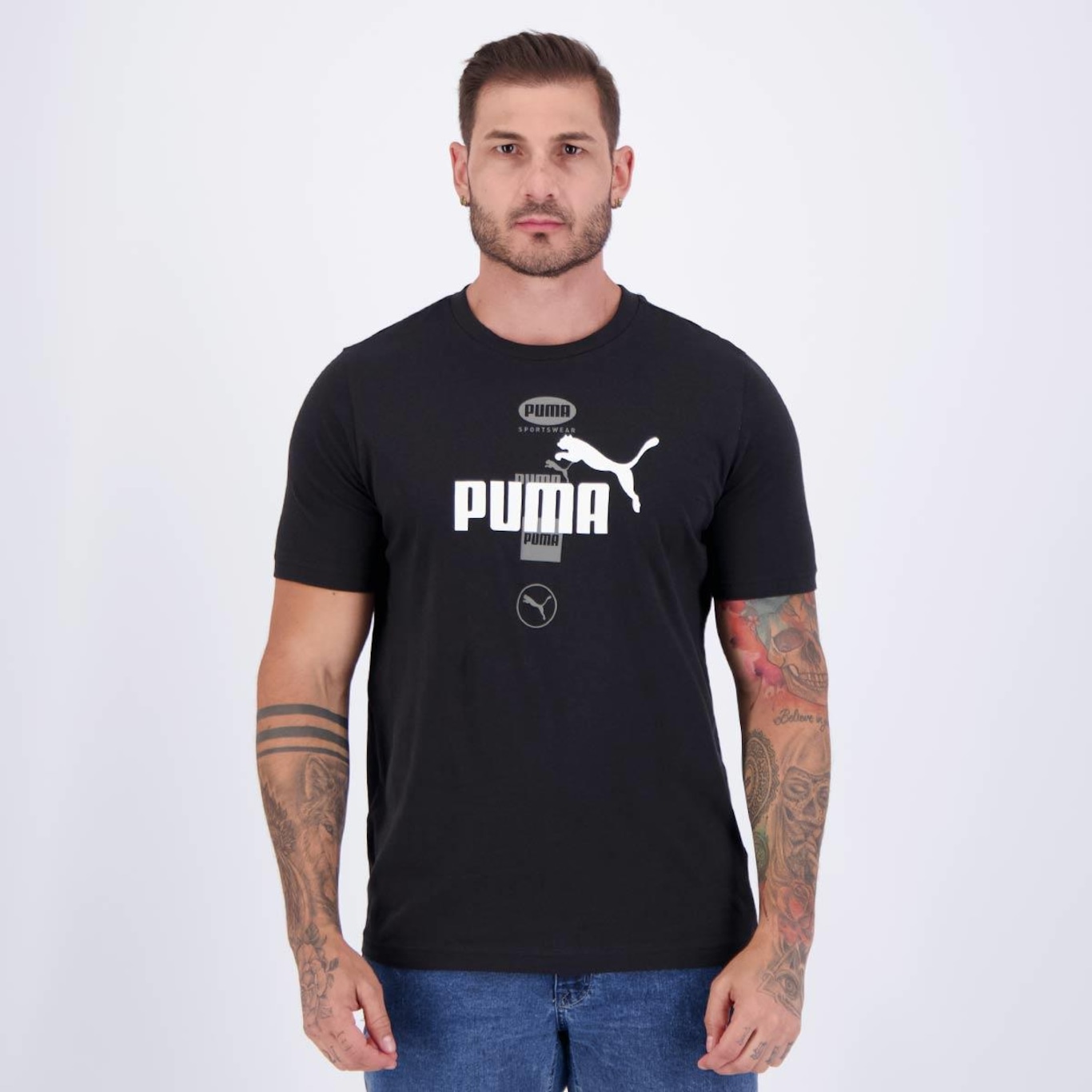 Camiseta Puma Graphic - Masculina - Foto 1