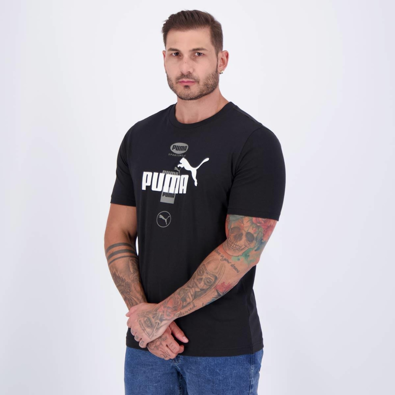 Camiseta Puma Graphic - Masculina - Foto 3