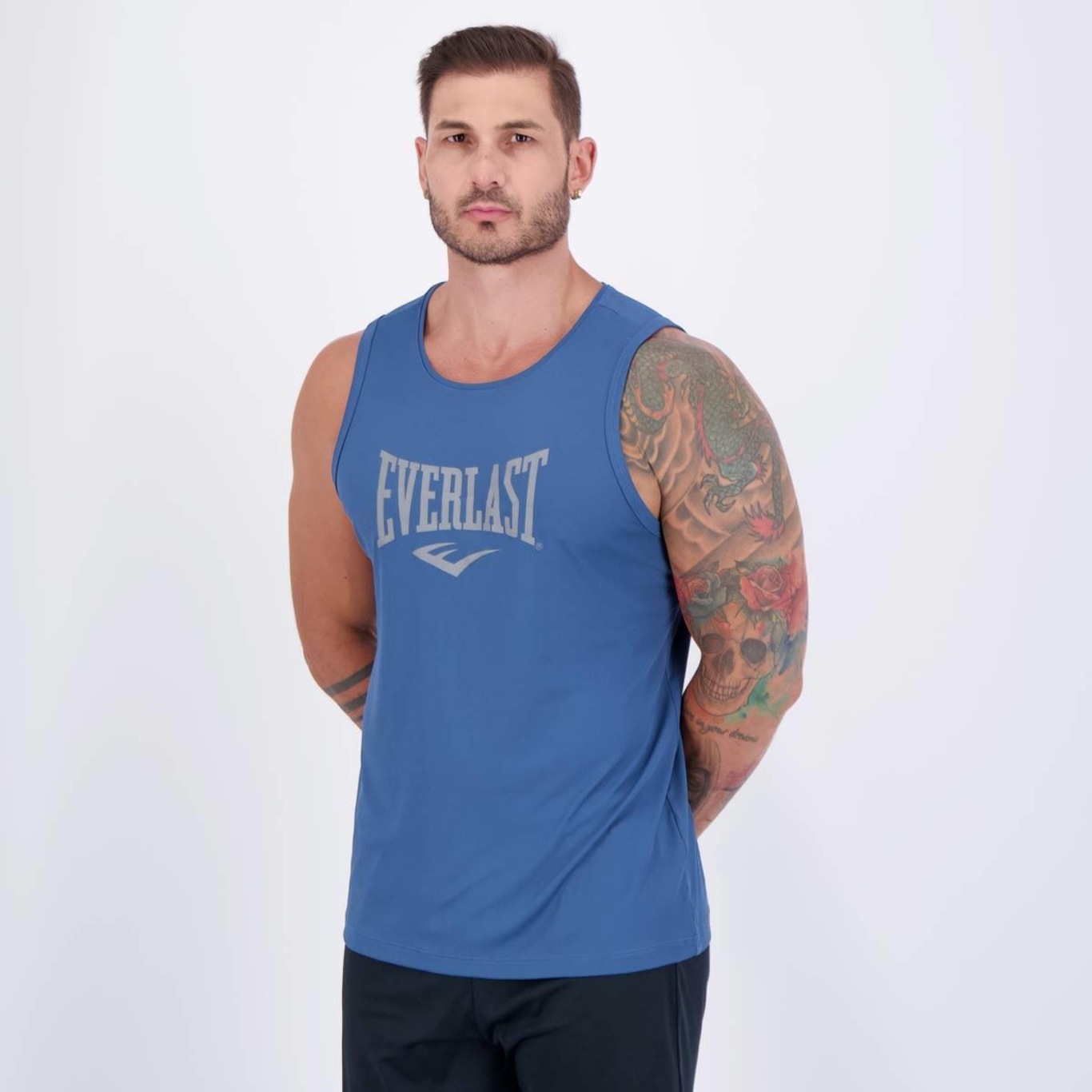 Camiseta Regata Everlast Petróleo - Masculina - Foto 3