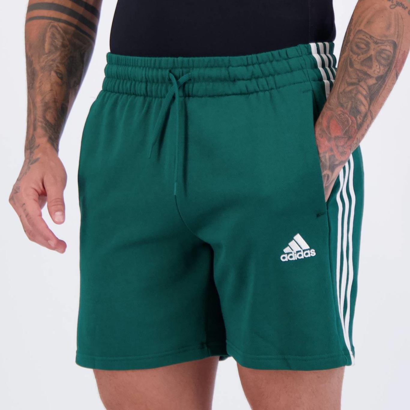 Bermuda adidas 3 Stripes French Terry - Masculina - Foto 3