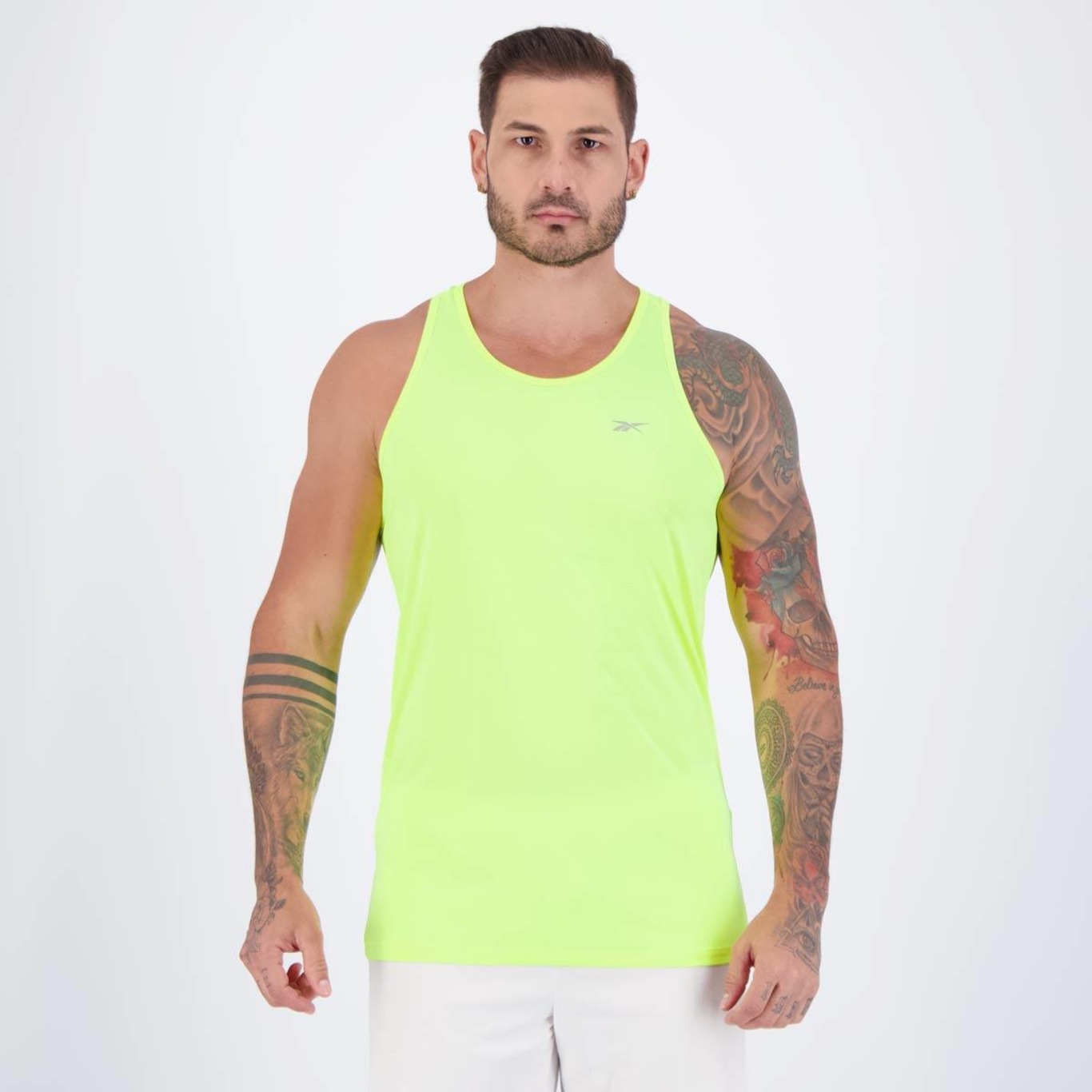 Camiseta Regata Reebok Workout Tank Amarela - Foto 1