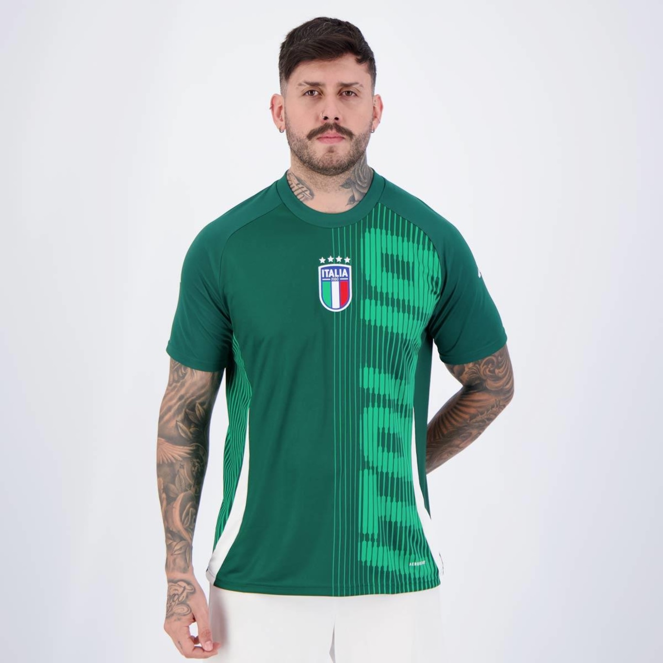 Camisa Itália 2025 adidas Pré-Jogo - Masculina - Foto 1