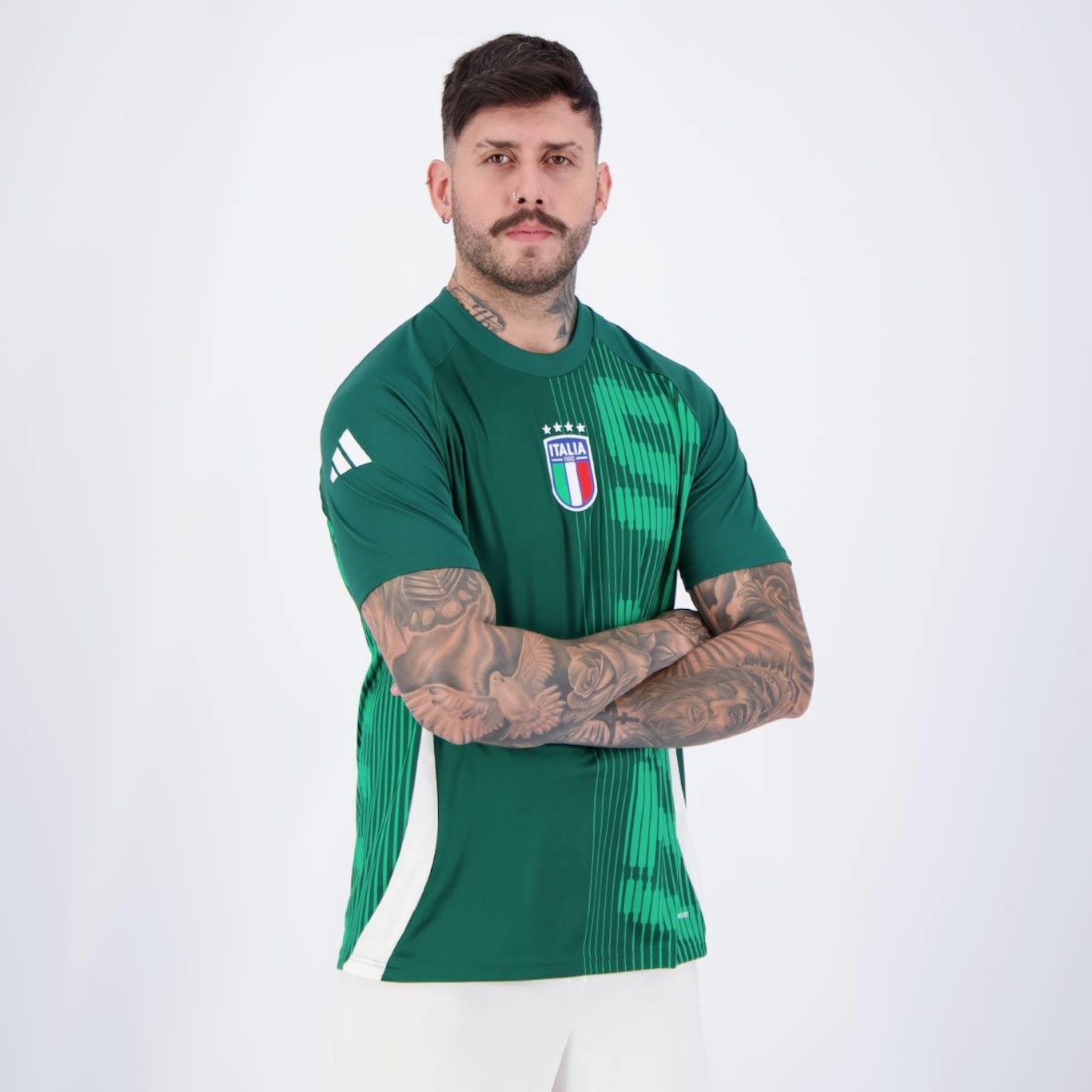 Camisa Itália 2025 adidas Pré-Jogo - Masculina - Foto 2