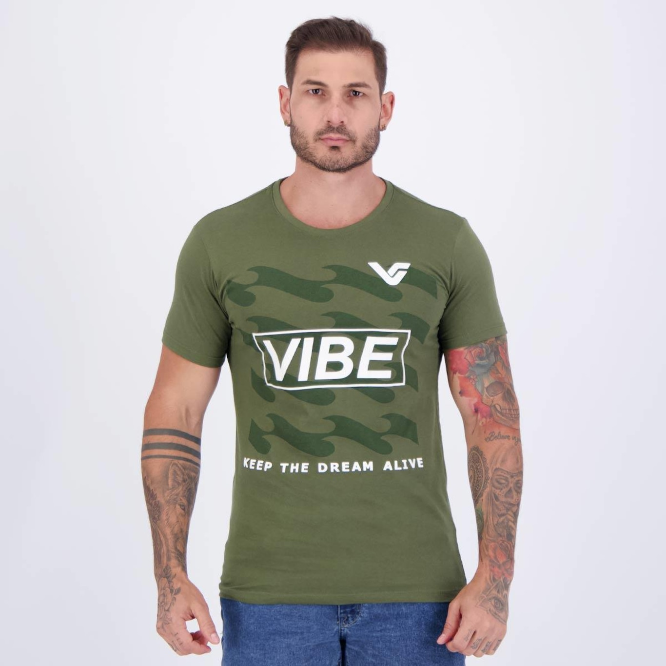 Camiseta Vibe Casual Masculina - Foto 1