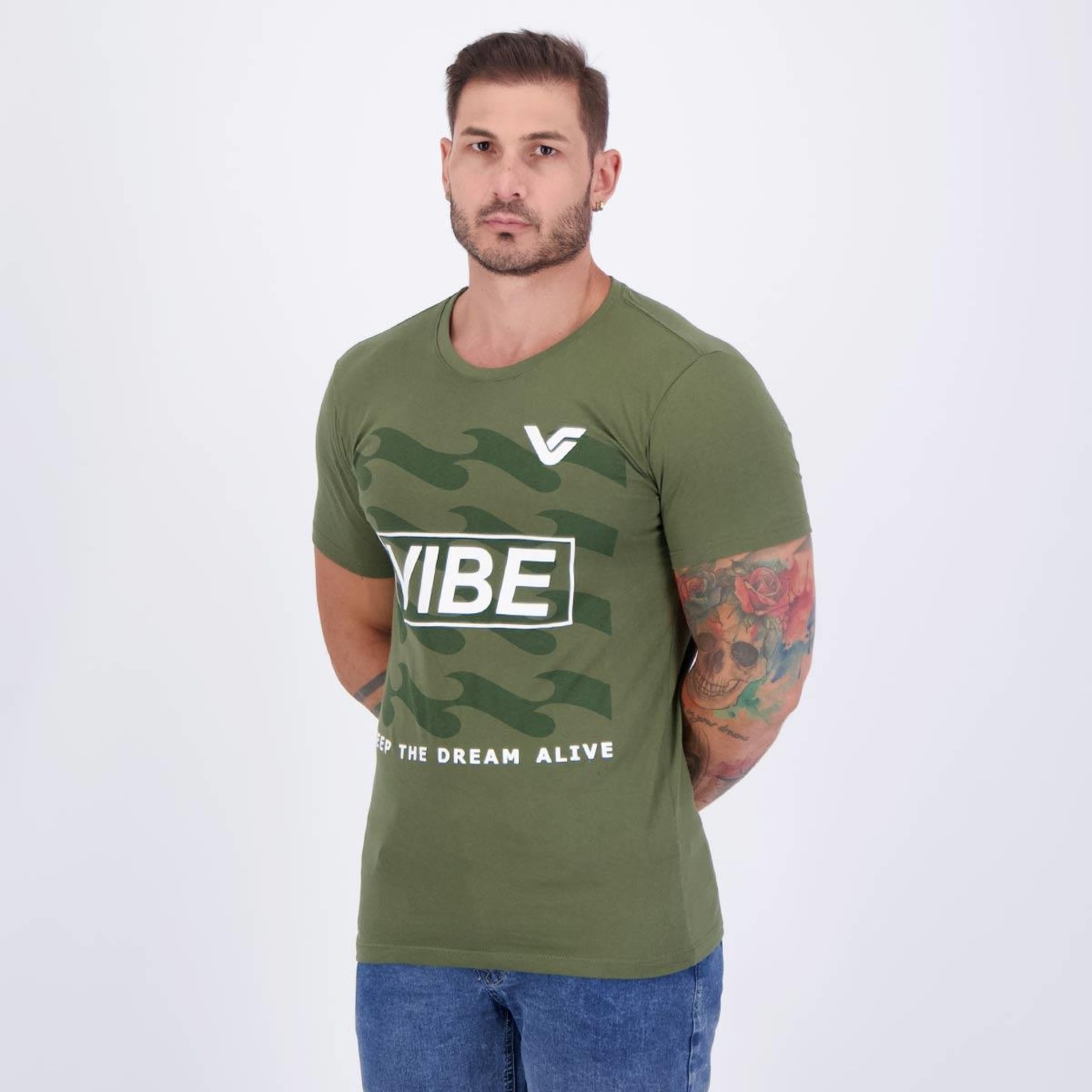 Camiseta Vibe Casual Masculina - Foto 3