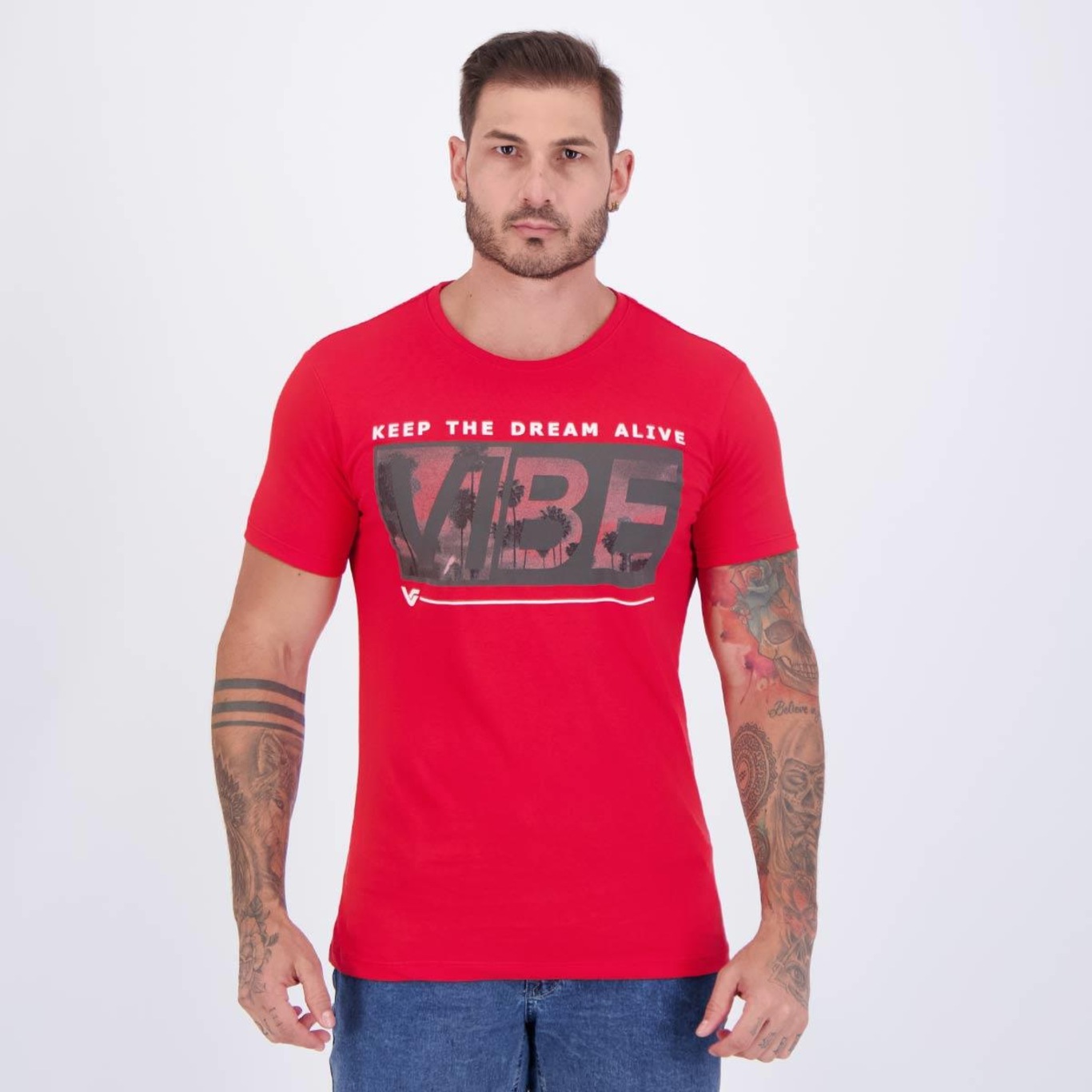 Camiseta Vibe Casual Masculina - Foto 1