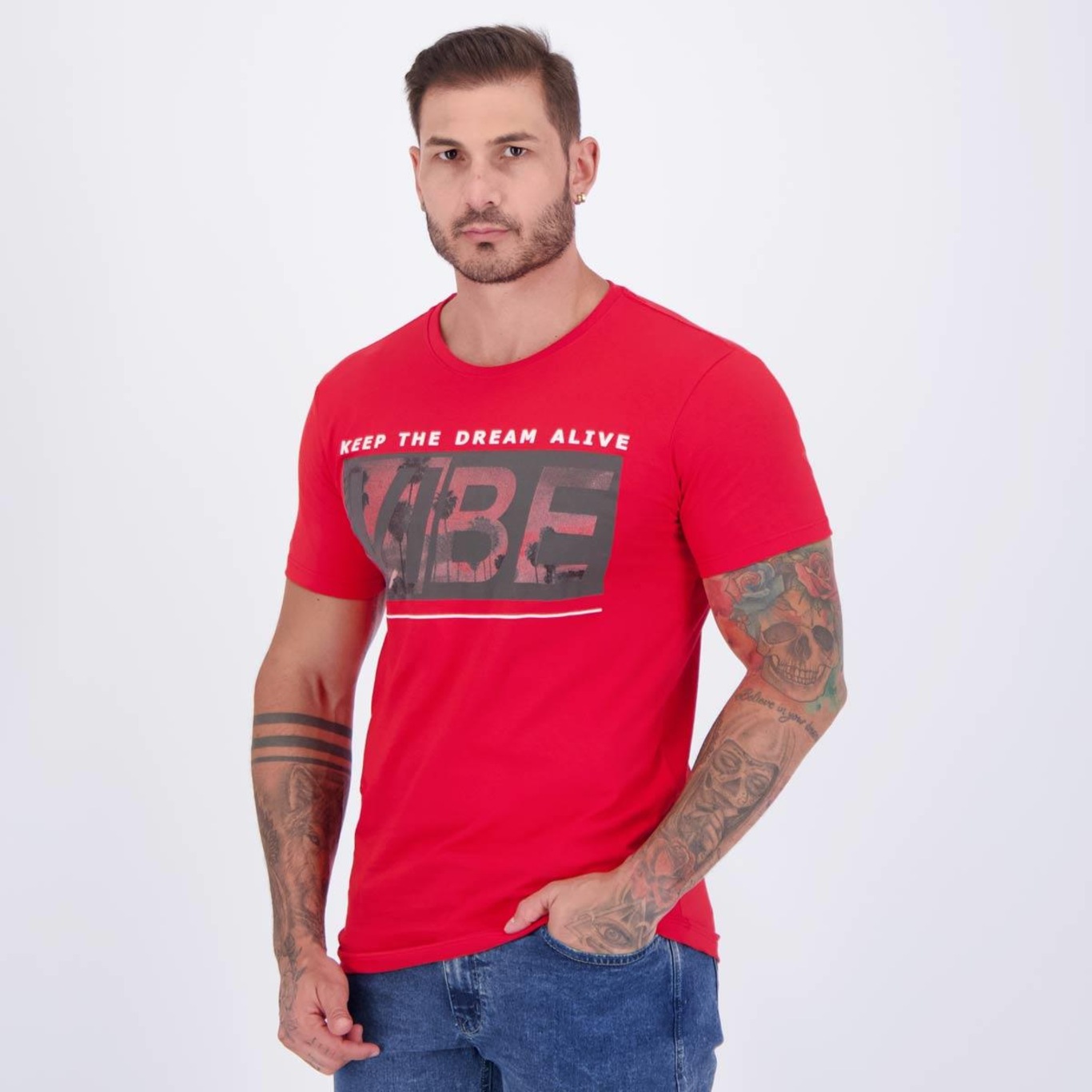 Camiseta Vibe Casual Masculina - Foto 3