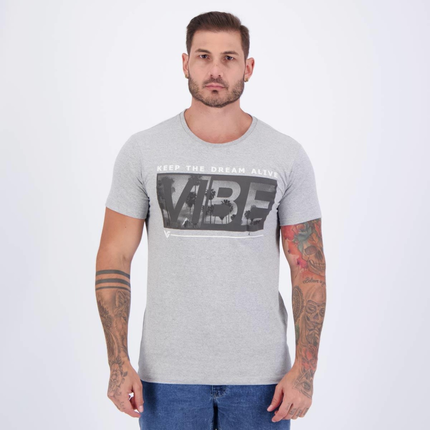 Camiseta Vibe Casual Masculina - Foto 1