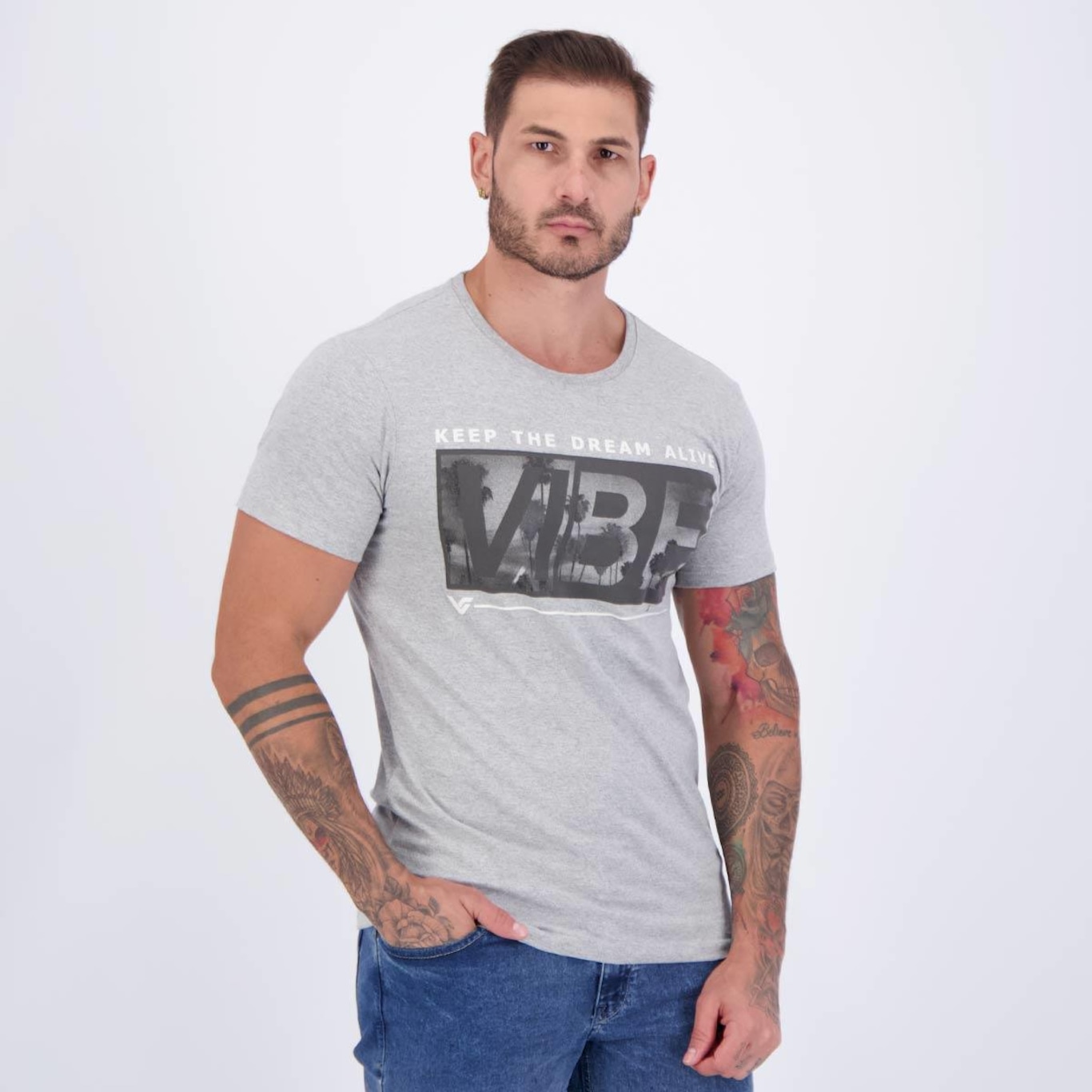 Camiseta Vibe Casual Masculina - Foto 2