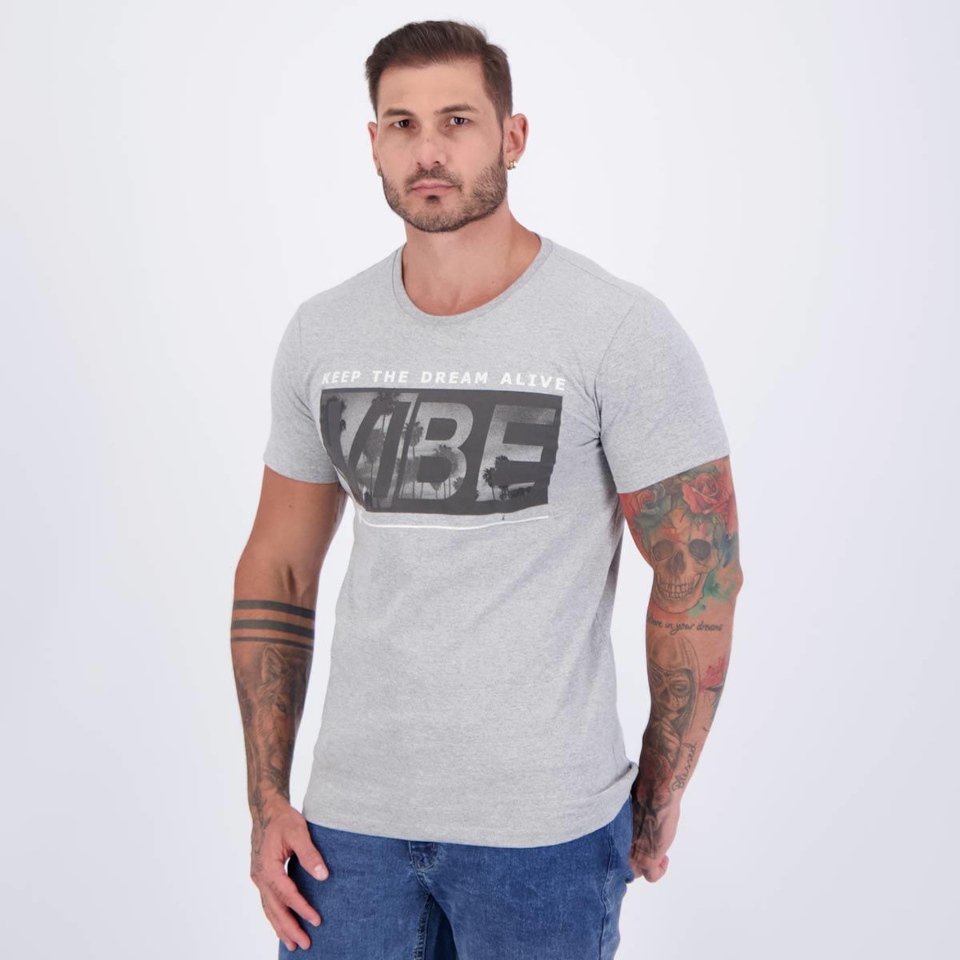 Camiseta Vibe Casual Masculina - Foto 3