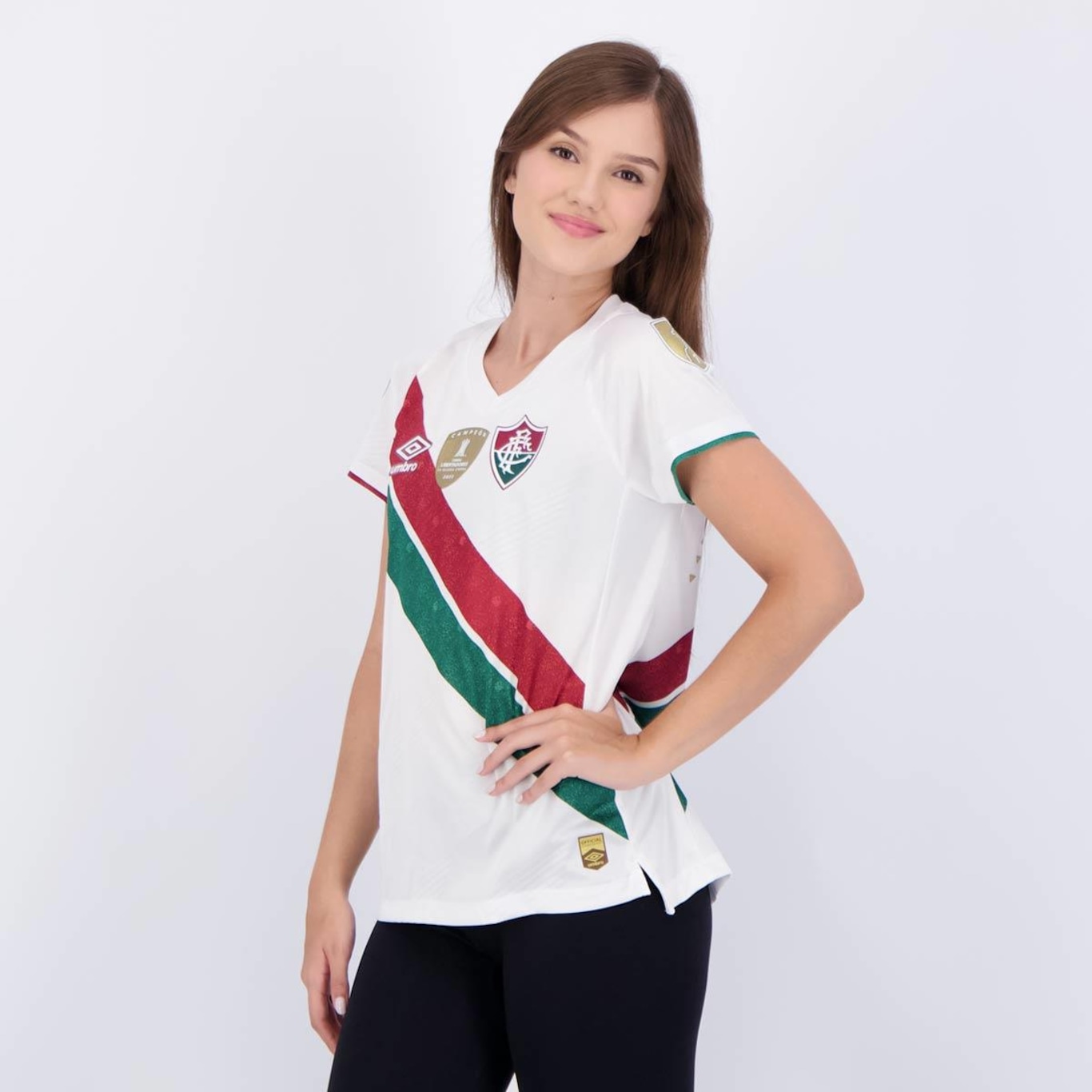 Camisa do Fluminense Ii 2024 Umbro Jogador Patch Libertadores - Feminina - Foto 3