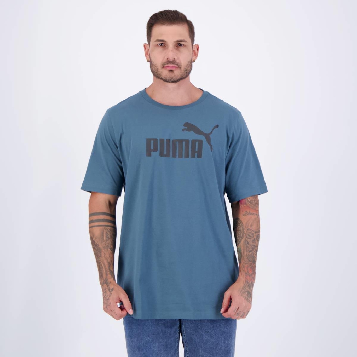 Camiseta Puma Ess Logo Ii - Masculina - Foto 1