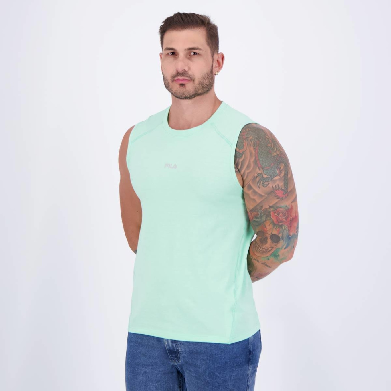 Camiseta Regata Fila Essential Floating - Masculina - Foto 3