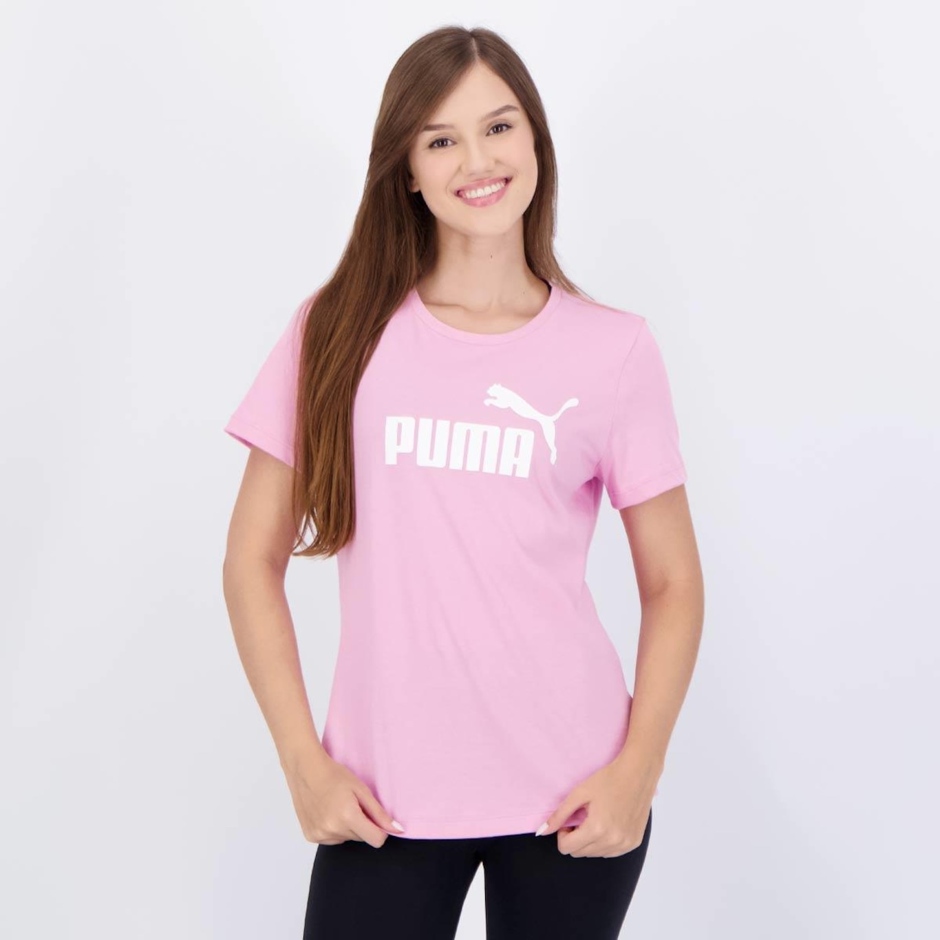 Camiseta Puma Ess Logo Tee - Feminina - Foto 1