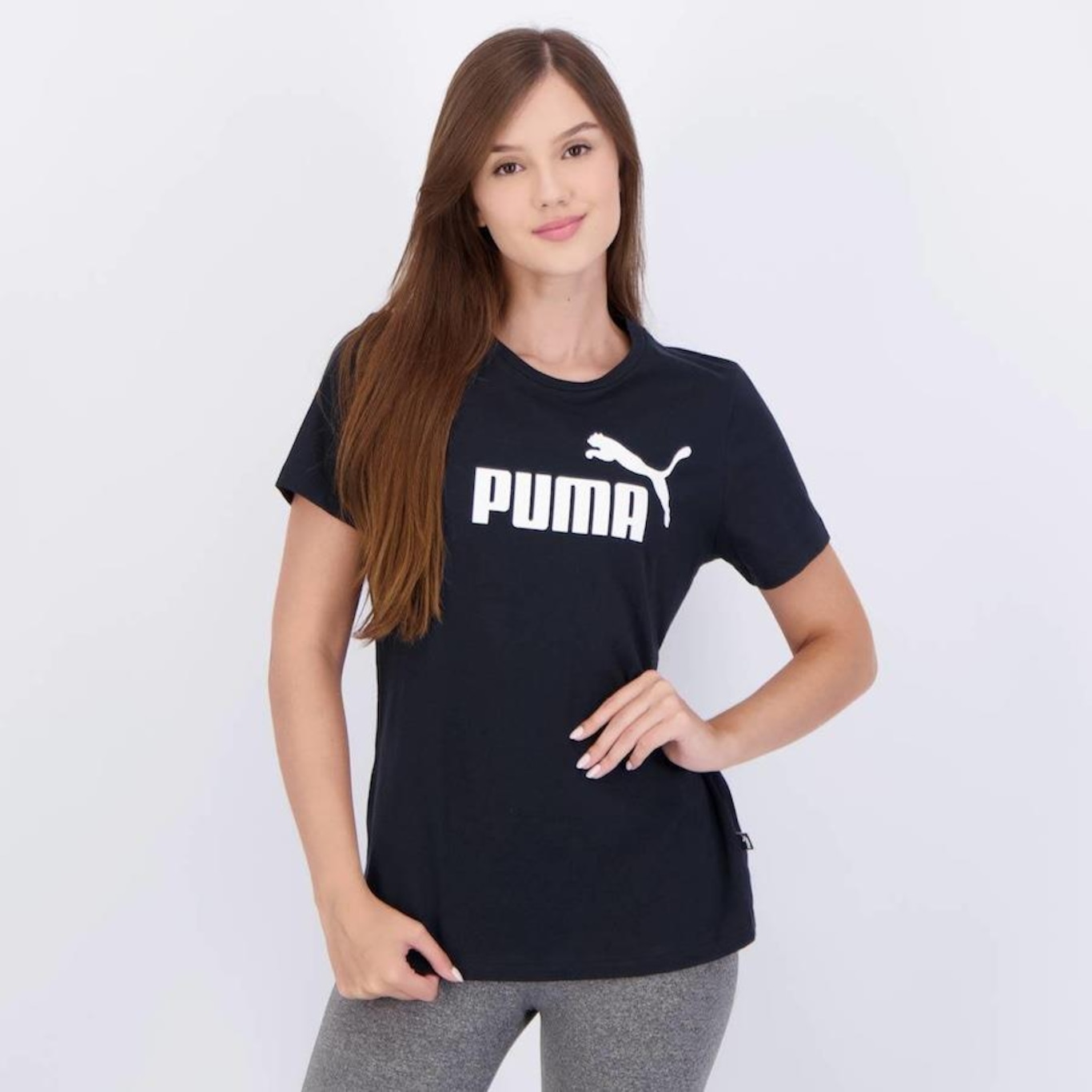 Camiseta Puma Ess Logo W - Feminina - Foto 1