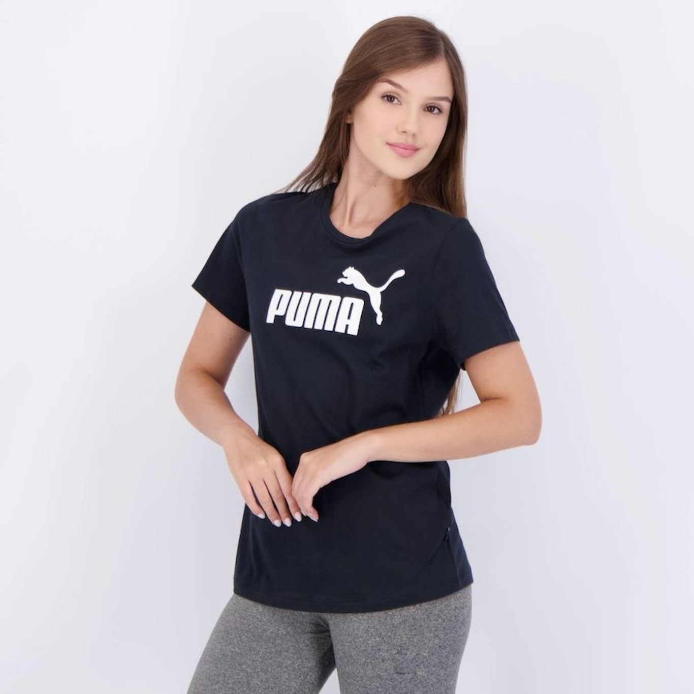 Camiseta Puma Ess Logo W - Feminina - Foto 3