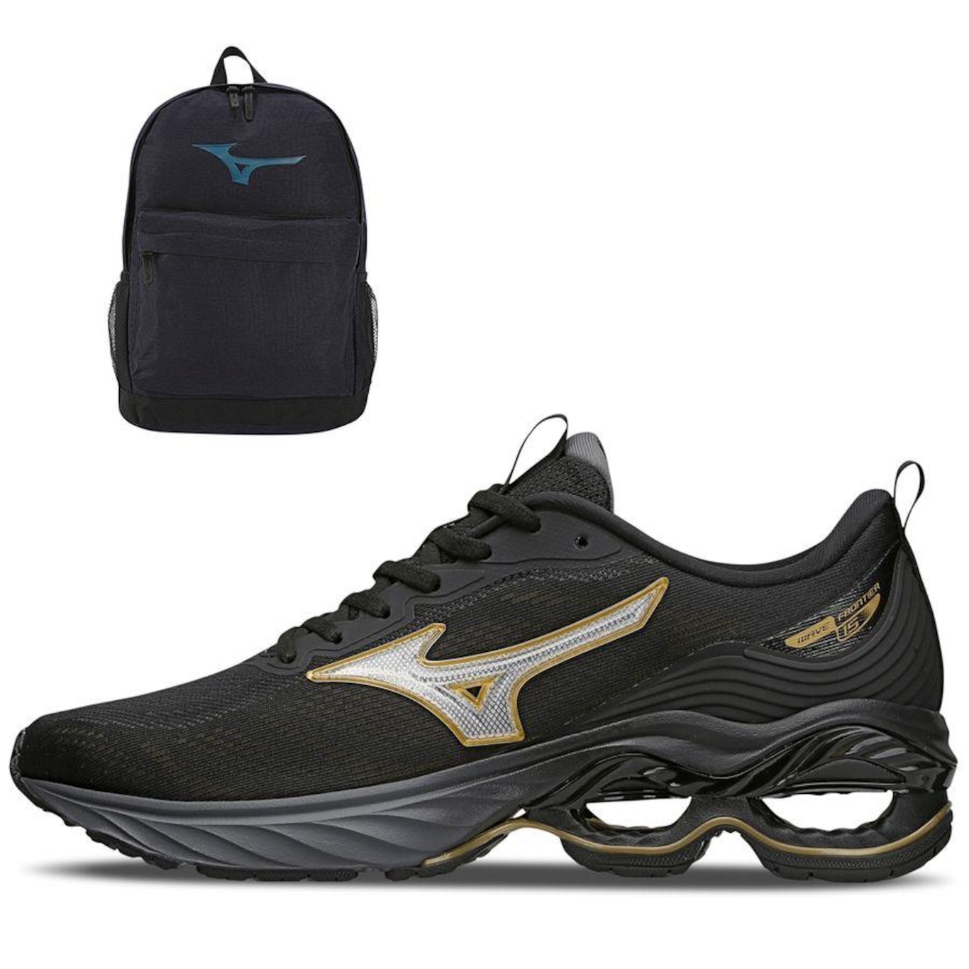 Tênis Mizuno Wave Frontier 15 + 1 Mochila Energy - Masculino - Foto 1