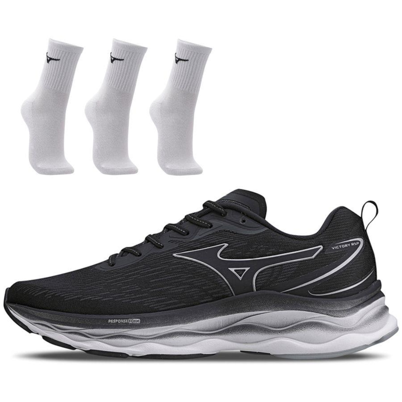 Tênis Mizuno Victory Rsp + 3 Pares de Meia Cano Médio - Masculino - Foto 1