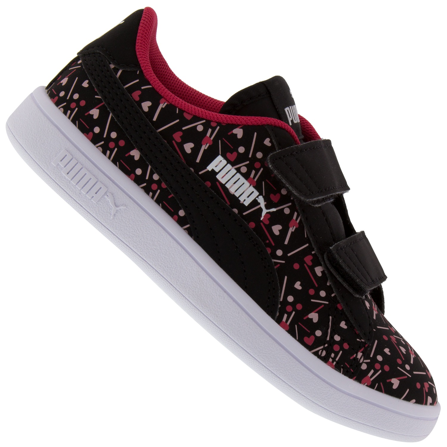 Tênis Puma Smash V2 Confetti V PS Feminino - Infantil - Foto 1