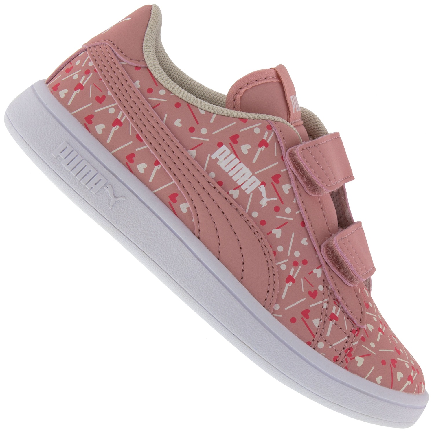 Tênis Puma Smash V2 Confetti V PS Feminino - Infantil - Foto 1