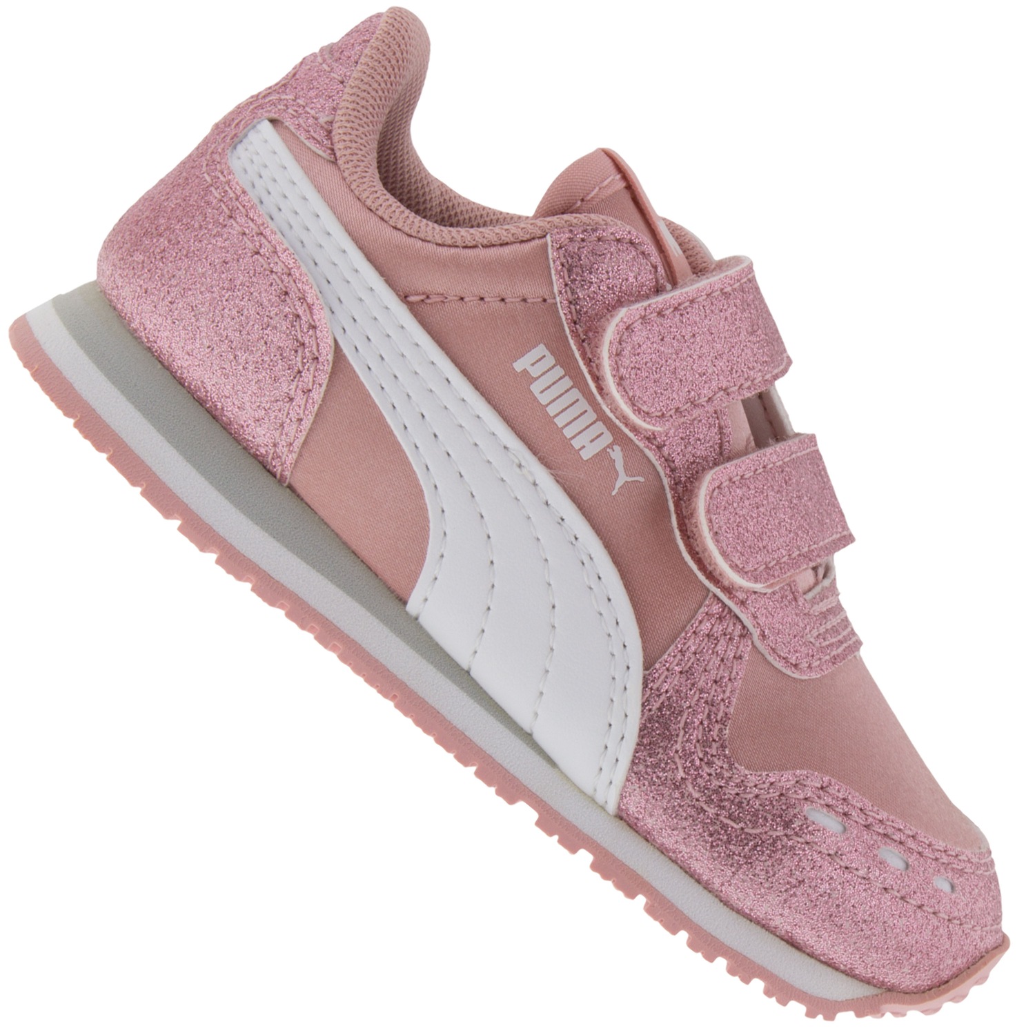 Tênis para Bebê Puma Cabana Racer Glitz V TD - Foto 1