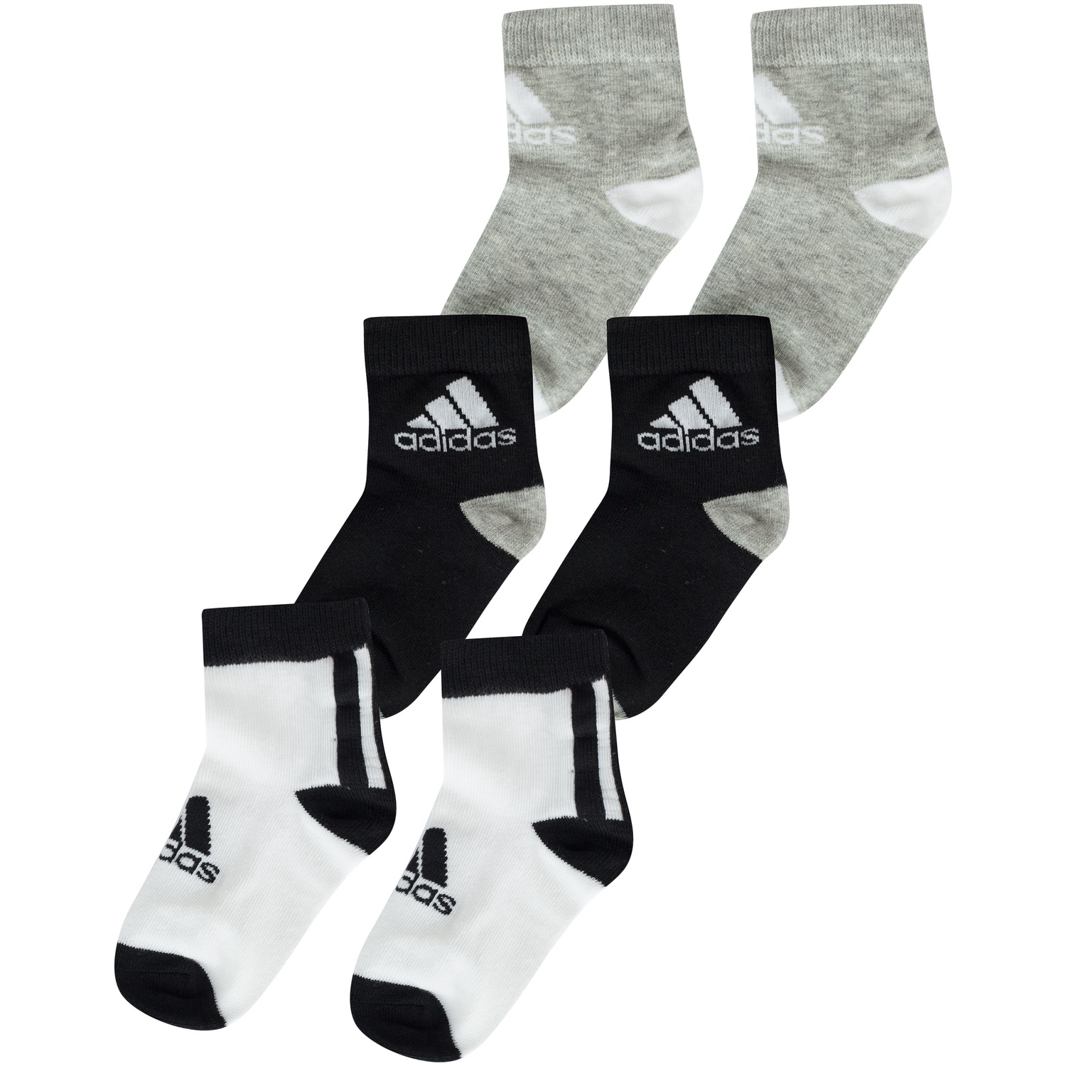 Kit de Meias adidas LK Ankle com 3 Pares - 20 a 22 - Infantil - Foto 2