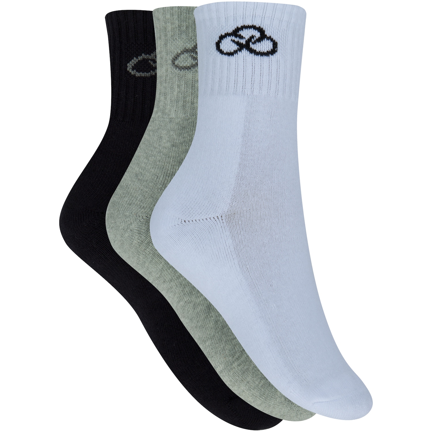 Kit de Meias Cano Médio Olympikus Tripack Unissex - Foto 1