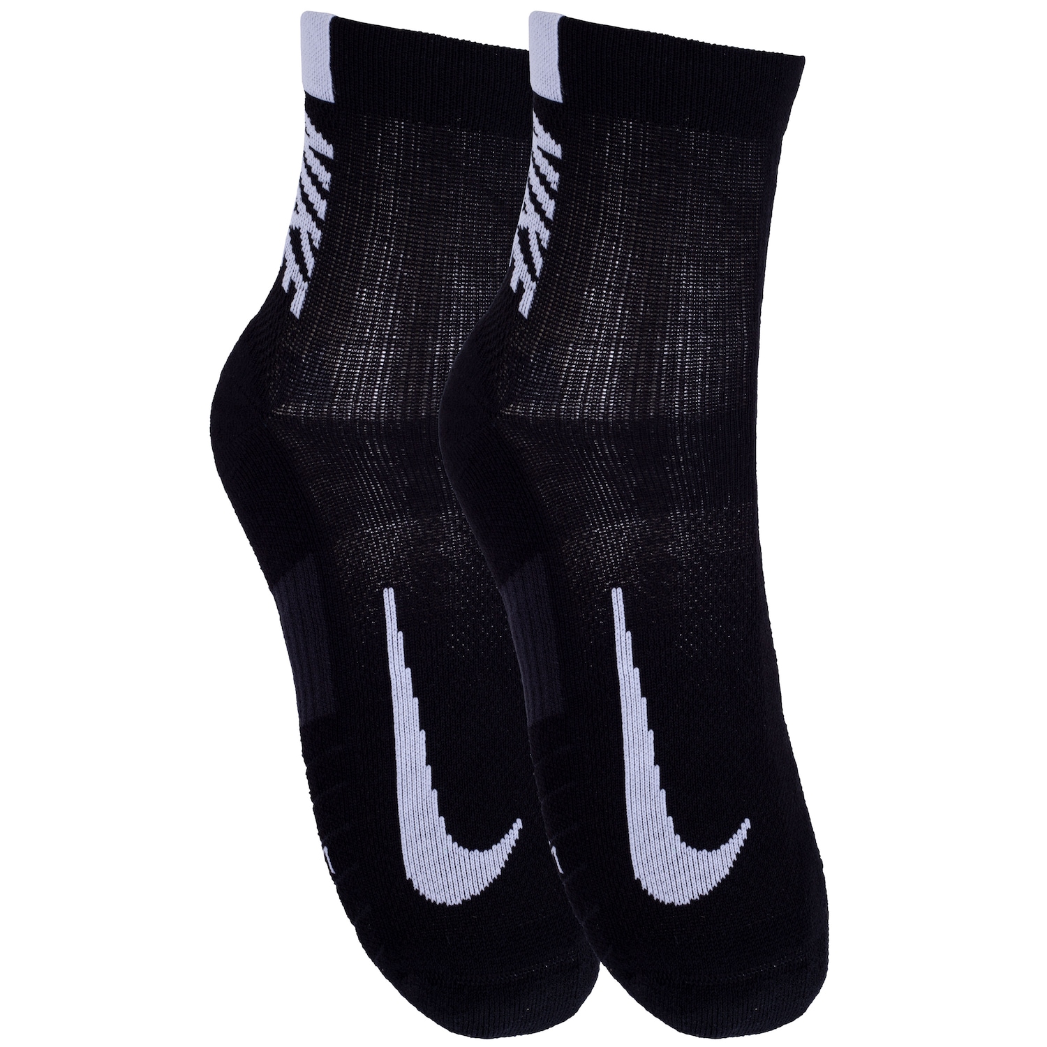 Kit de Meias De Corrida Cano Médio Nike Multiplier com 2 Pares 39 a 43 - Adulto - Foto 3