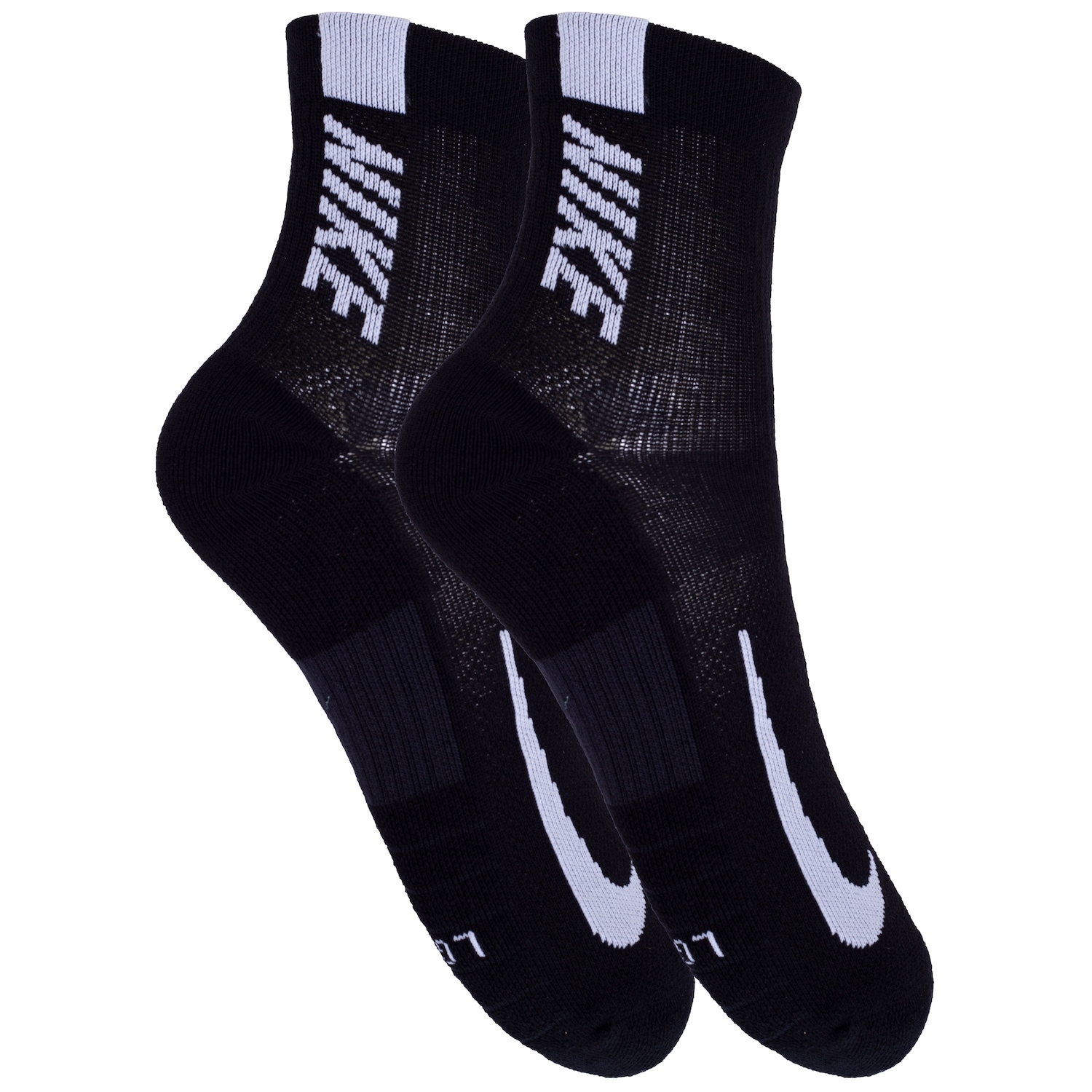 Kit de Meias De Corrida Cano Médio Nike Multiplier com 2 Pares 39 a 43 - Adulto - Foto 1