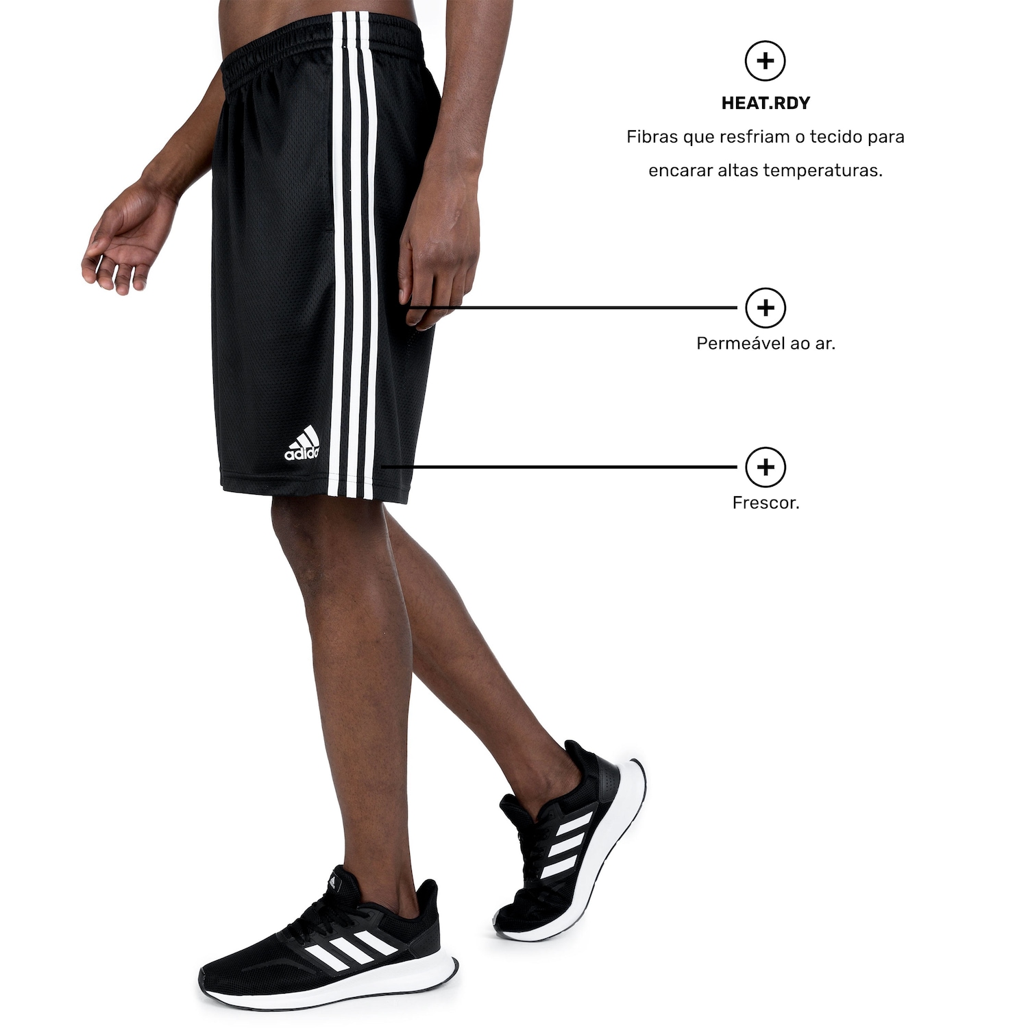 Bermuda Masculina adidas M 3S - Foto 4