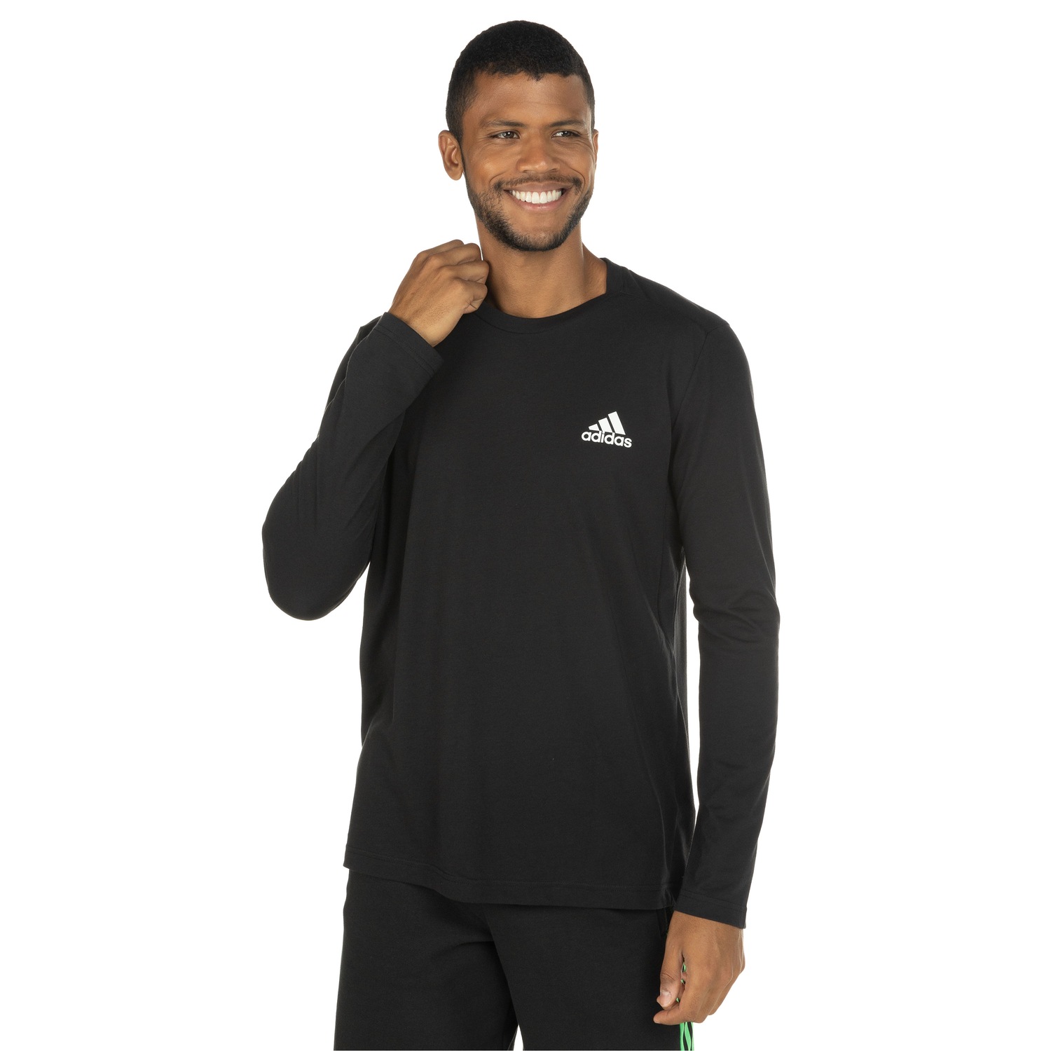 Camiseta Manga Longa adidas D2M Feelready - Masculina - Foto 2