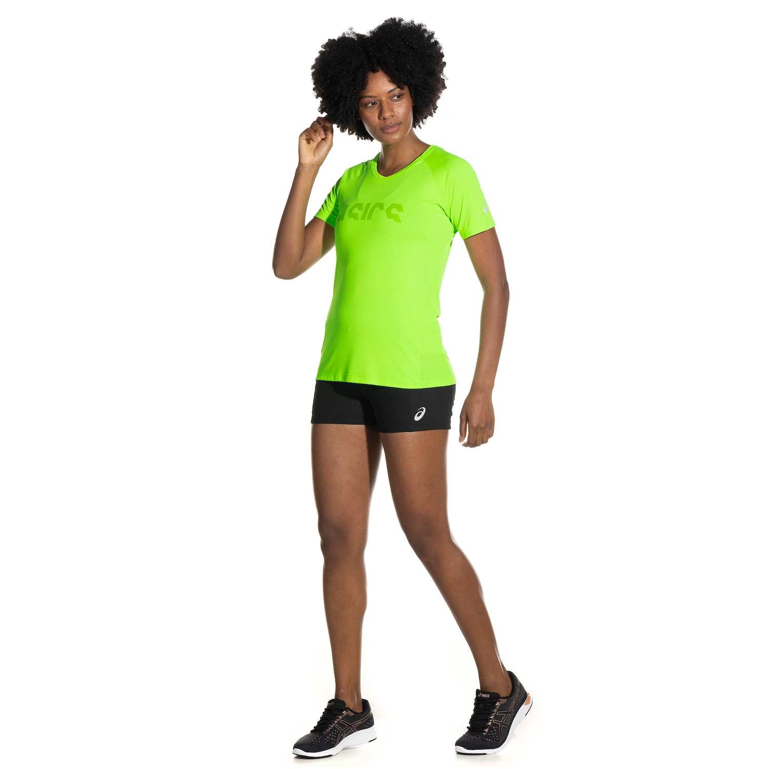Camiseta ASICS Manga Curta Recorte Respirável - Feminina - Foto 5